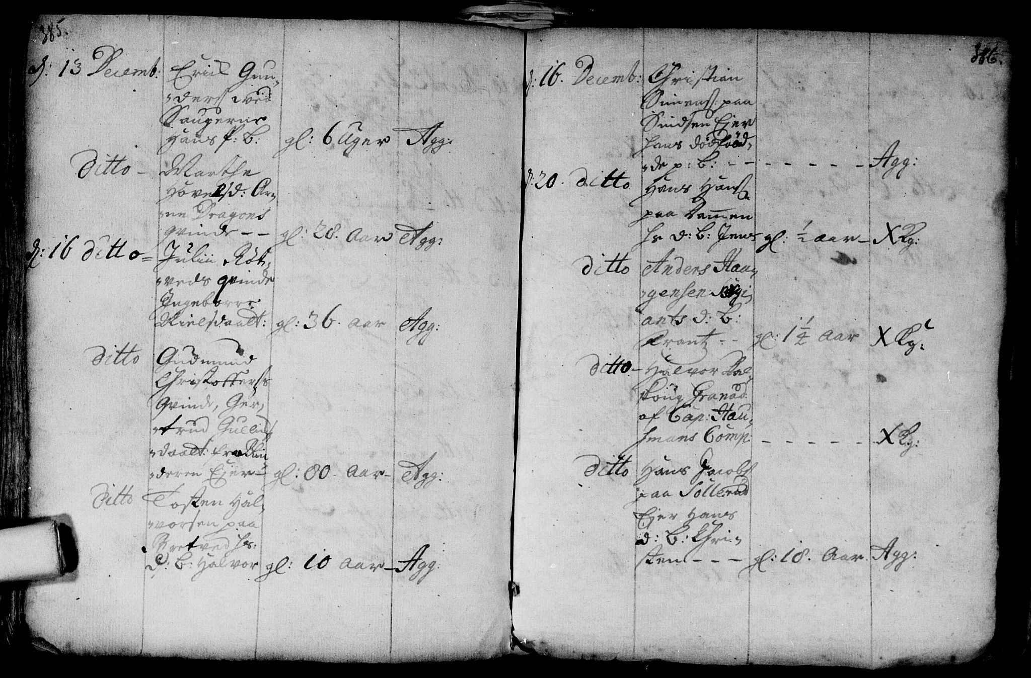 Aker prestekontor kirkebøker, AV/SAO-A-10861/F/L0002: Parish register (official) no. 2, 1714-1720, p. 385-386