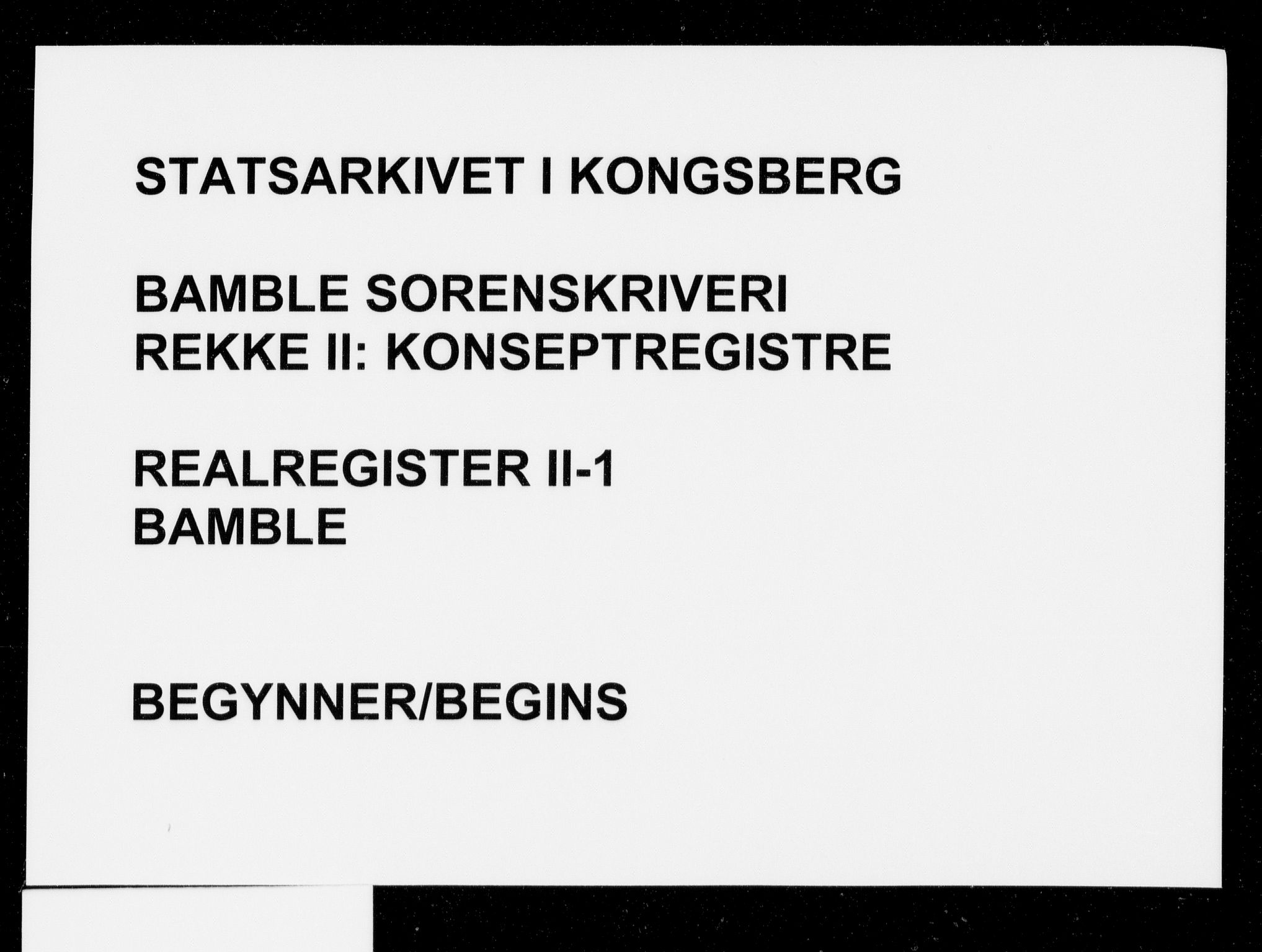 Bamble sorenskriveri, SAKO/A-214/G/Gb/Gbb/L0001: Mortgage register no. II 1