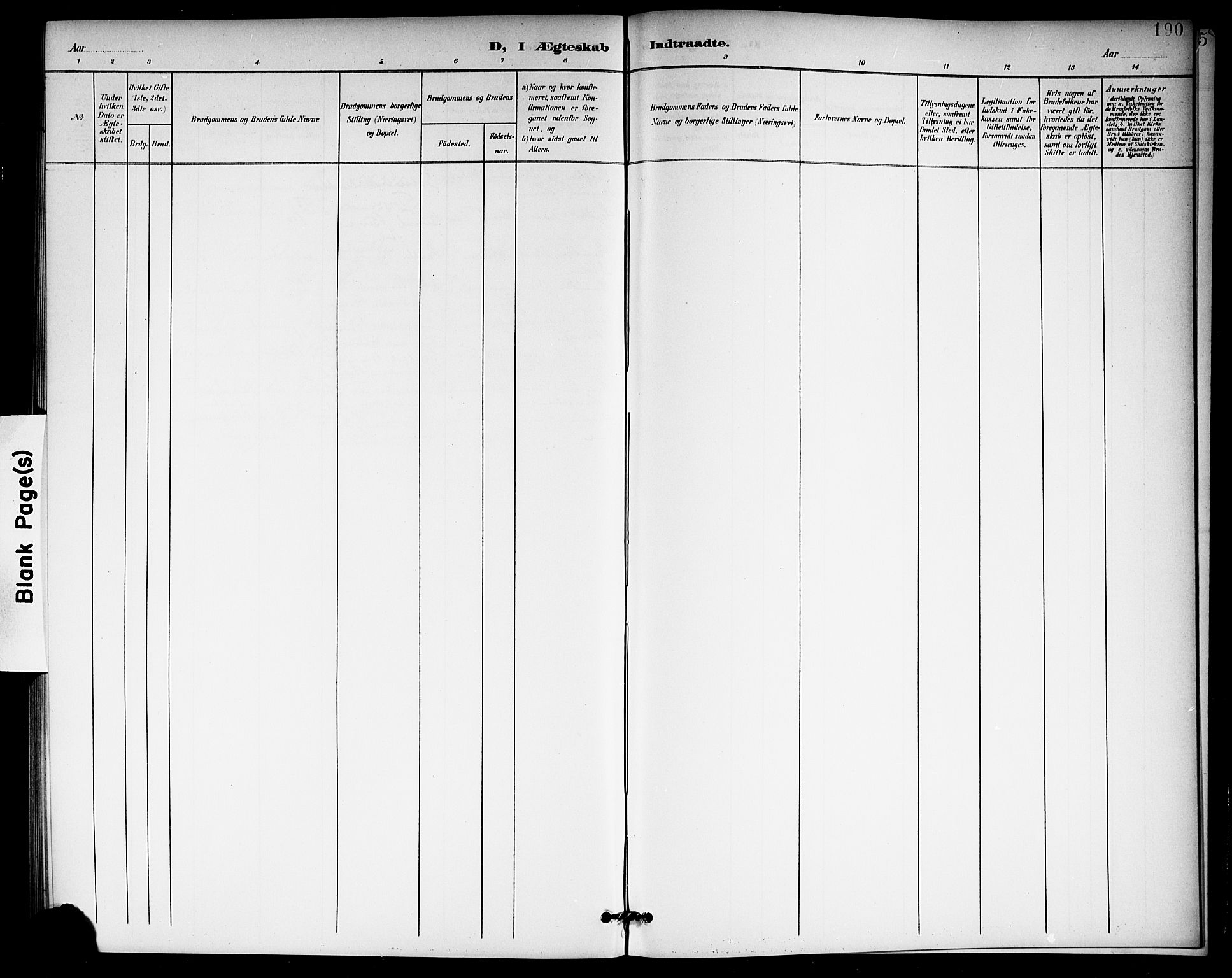 Hol kirkebøker, SAKO/A-227/G/Ga/L0001: Parish register (copy) no. I 1, 1900-1919, p. 190