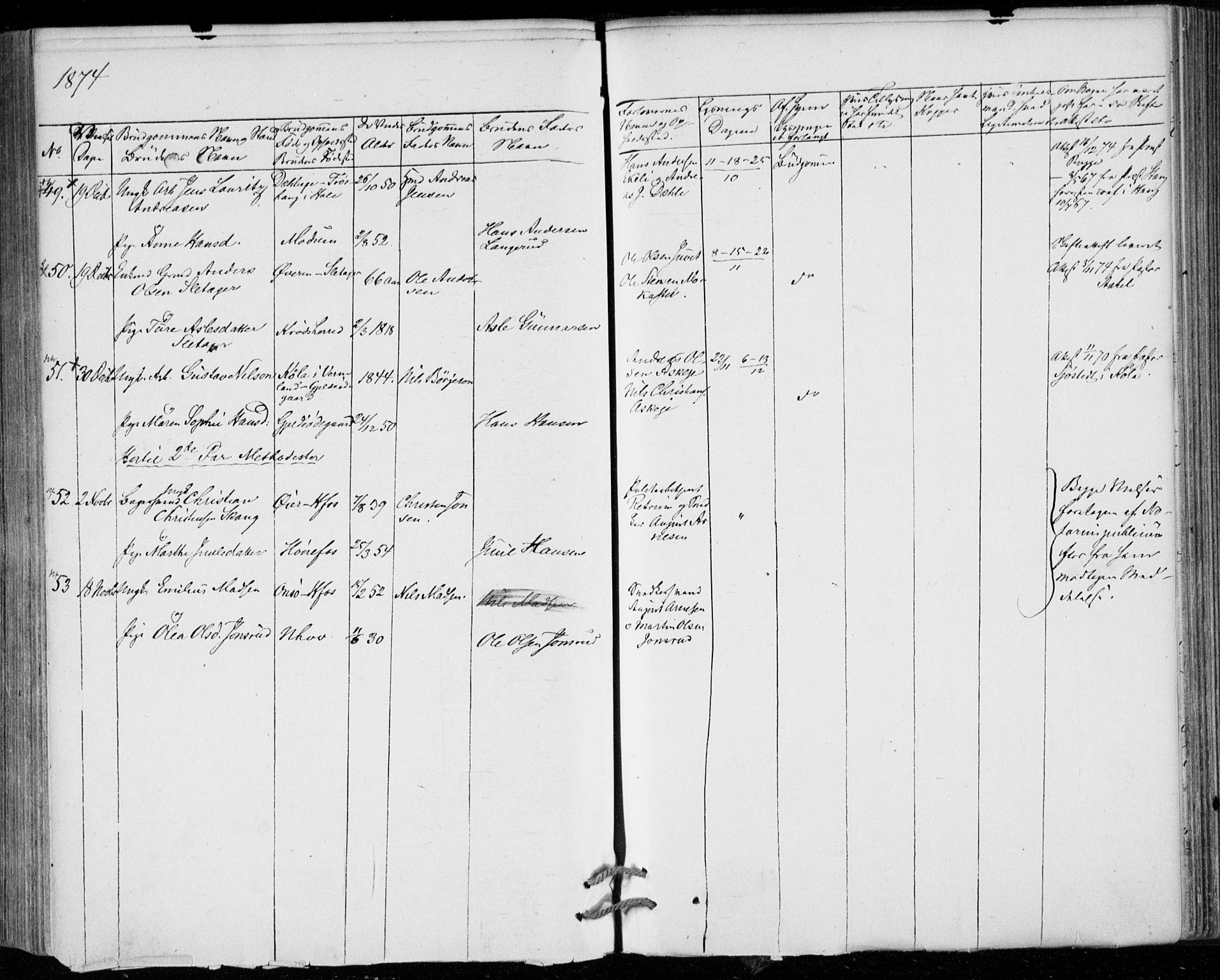 Norderhov kirkebøker, AV/SAKO-A-237/F/Fa/L0013: Parish register (official) no. 13, 1866-1874