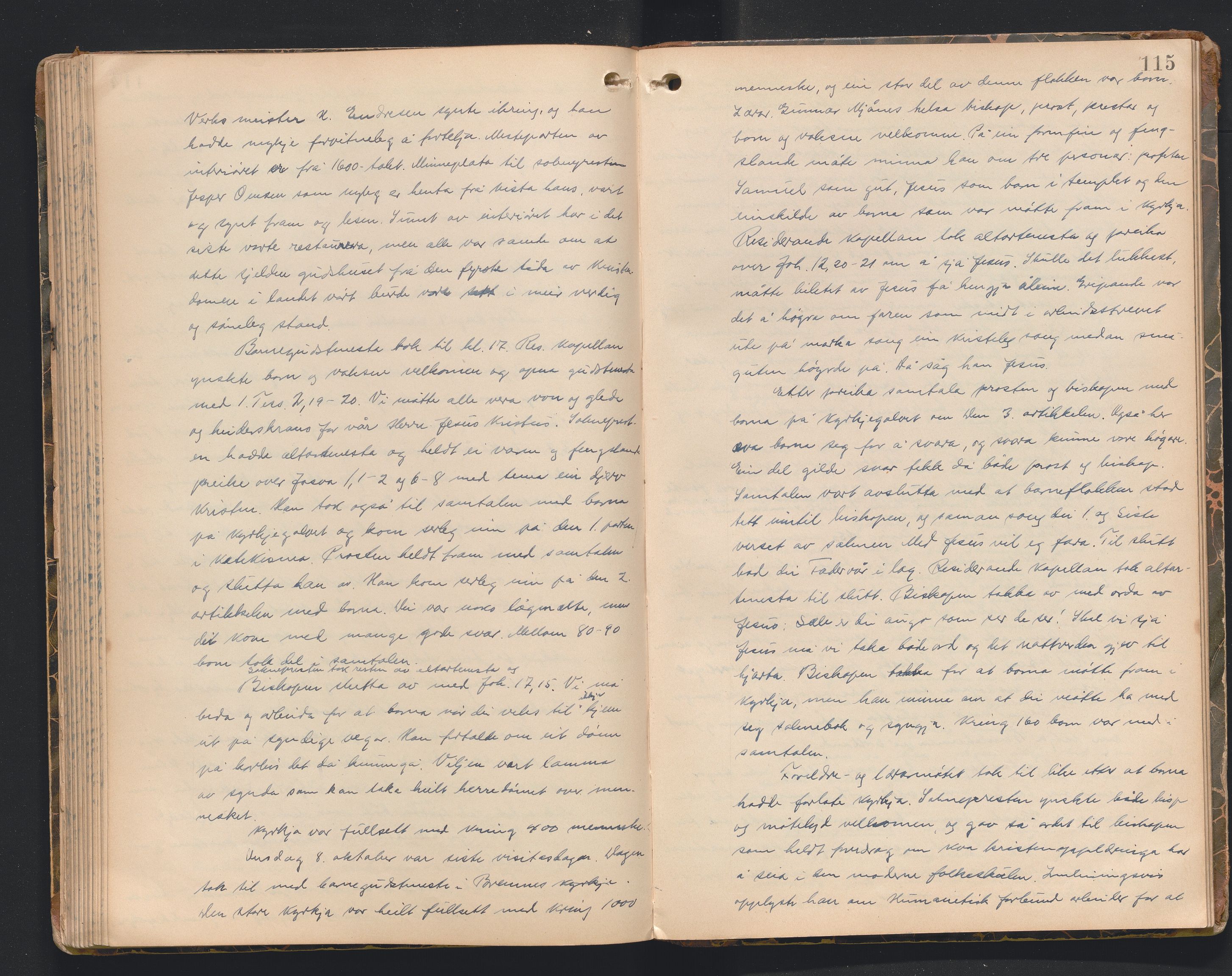 Søndre Sunnhordland prosti, AV/SAB-A-99913/F/L0002: Visitasprotokoll, 1895-1967, p. 114b-115a