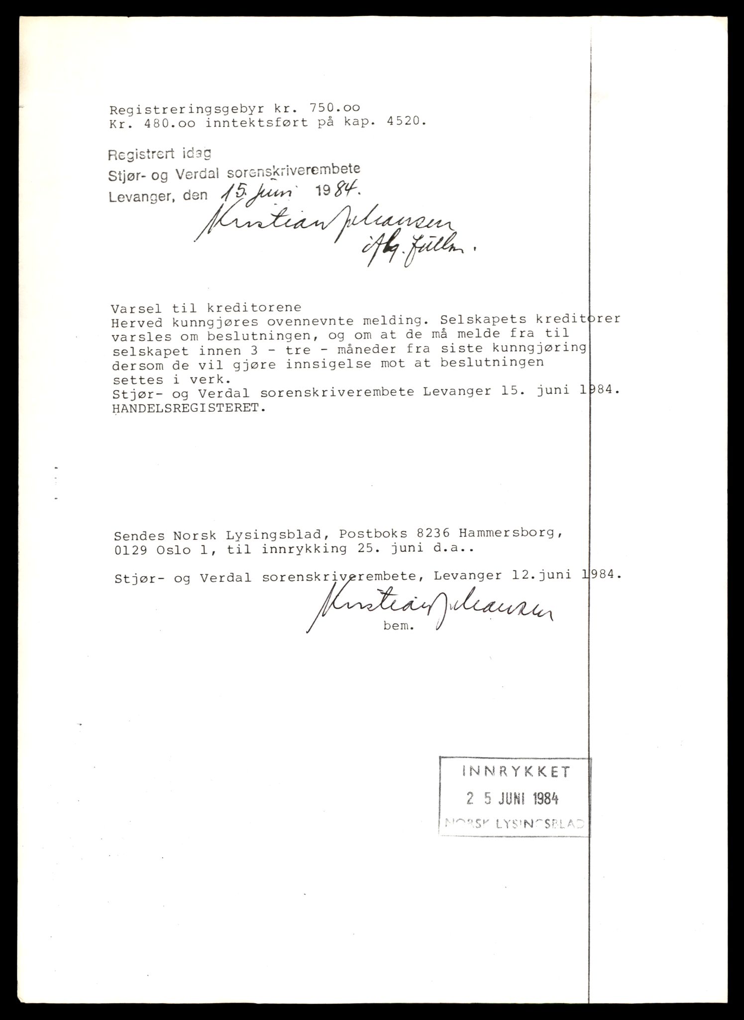 Stjør- og Verdal sorenskriveri, AV/SAT-A-4167/2/J/Jd/Jda/L0026: Bilag. Andelslag, S-Å, 1951-1990, p. 4