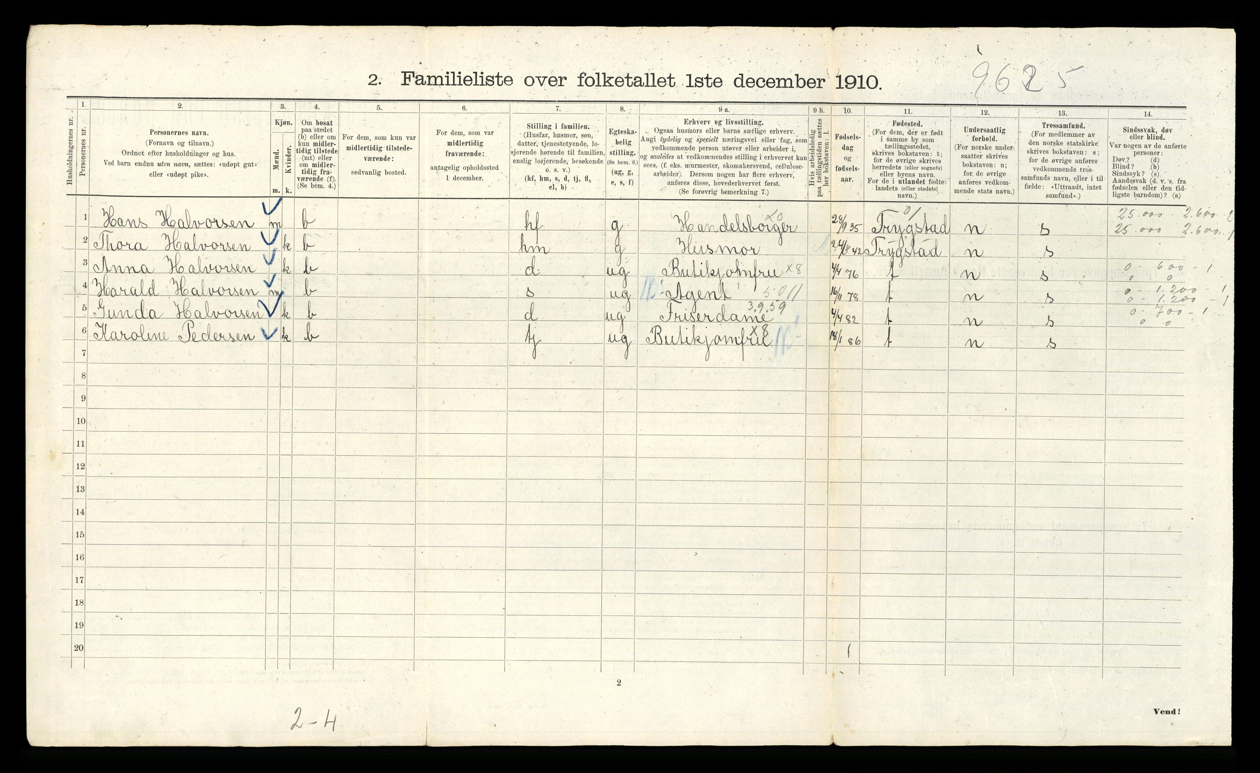 RA, 1910 census for Kristiania, 1910, p. 90872