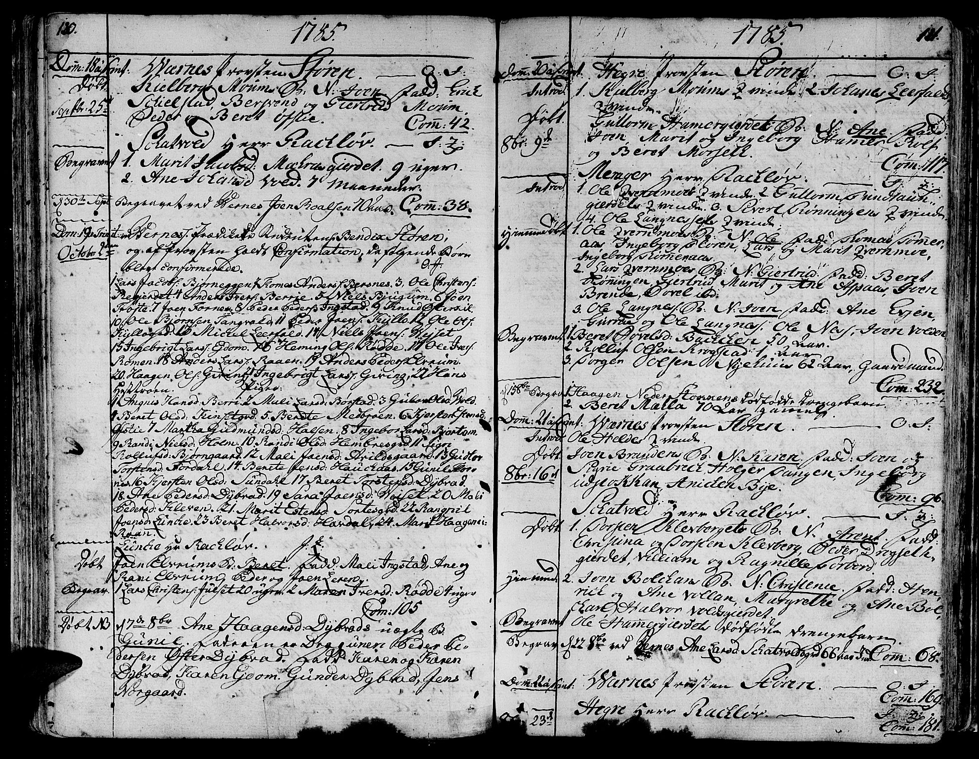 Ministerialprotokoller, klokkerbøker og fødselsregistre - Nord-Trøndelag, SAT/A-1458/709/L0059: Parish register (official) no. 709A06, 1781-1797, p. 120-121