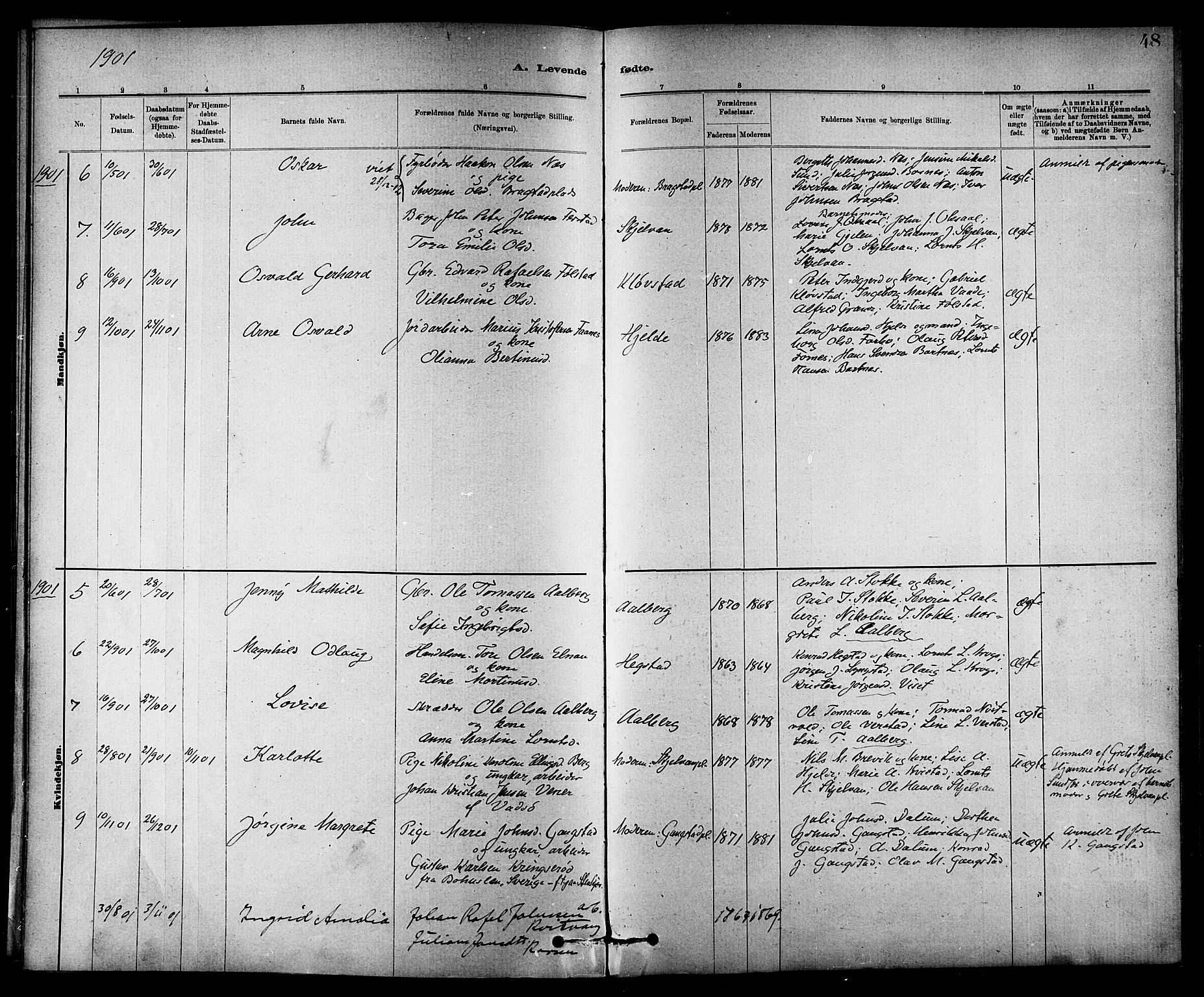 Ministerialprotokoller, klokkerbøker og fødselsregistre - Nord-Trøndelag, AV/SAT-A-1458/732/L0318: Parish register (copy) no. 732C02, 1881-1911, p. 48