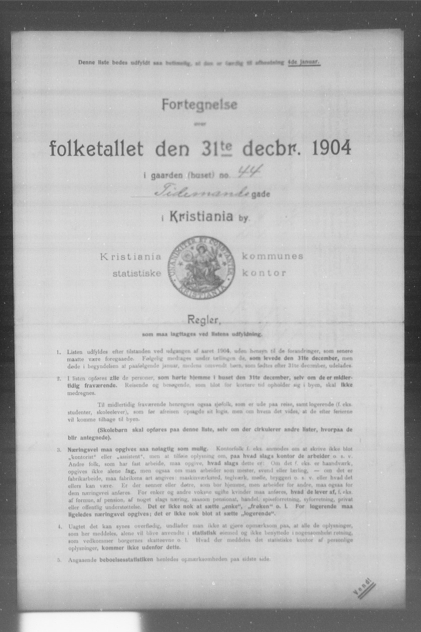 OBA, Municipal Census 1904 for Kristiania, 1904, p. 21097