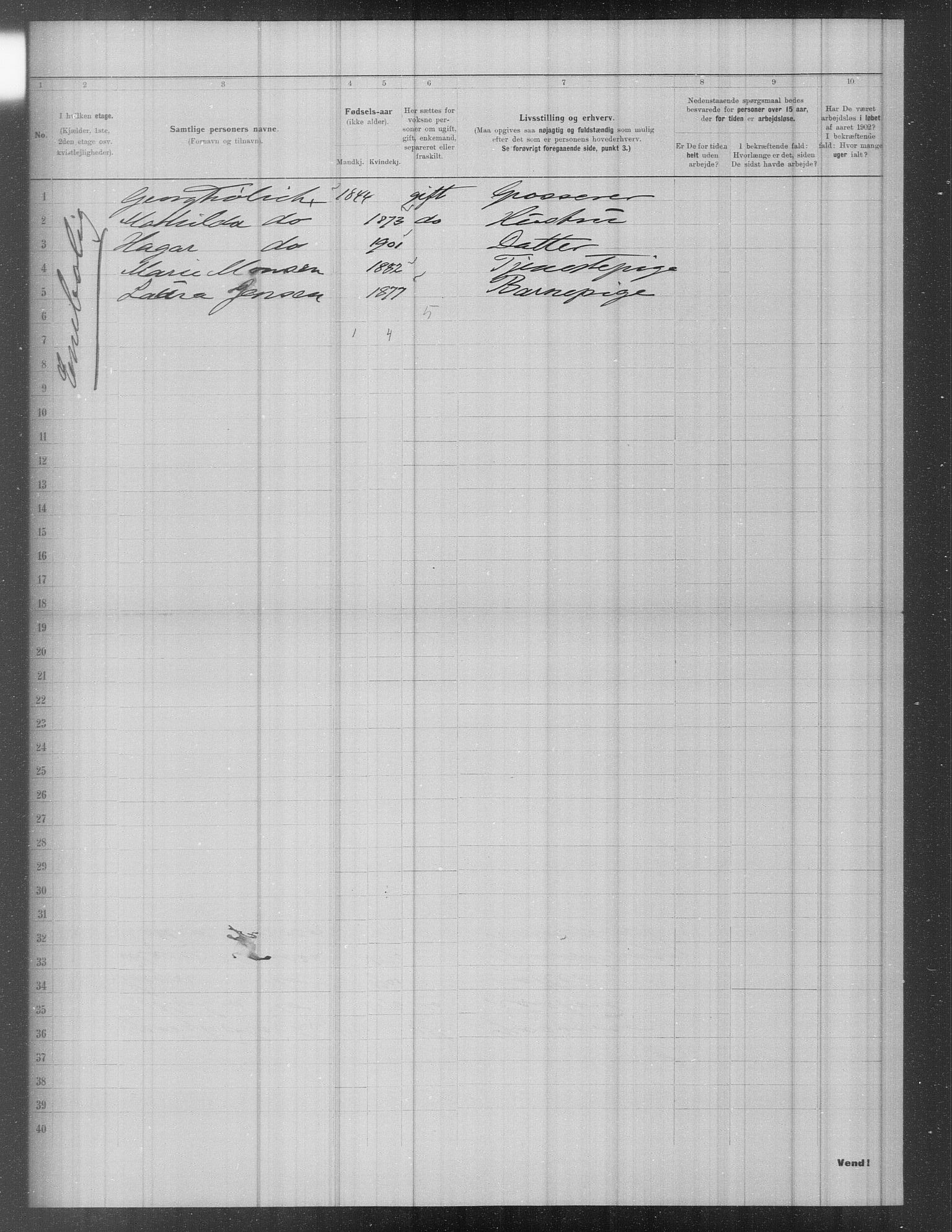 OBA, Municipal Census 1902 for Kristiania, 1902, p. 388