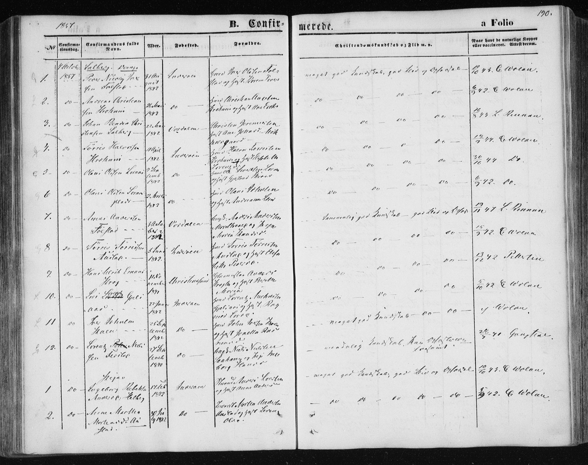 Ministerialprotokoller, klokkerbøker og fødselsregistre - Nord-Trøndelag, AV/SAT-A-1458/730/L0283: Parish register (official) no. 730A08, 1855-1865, p. 190