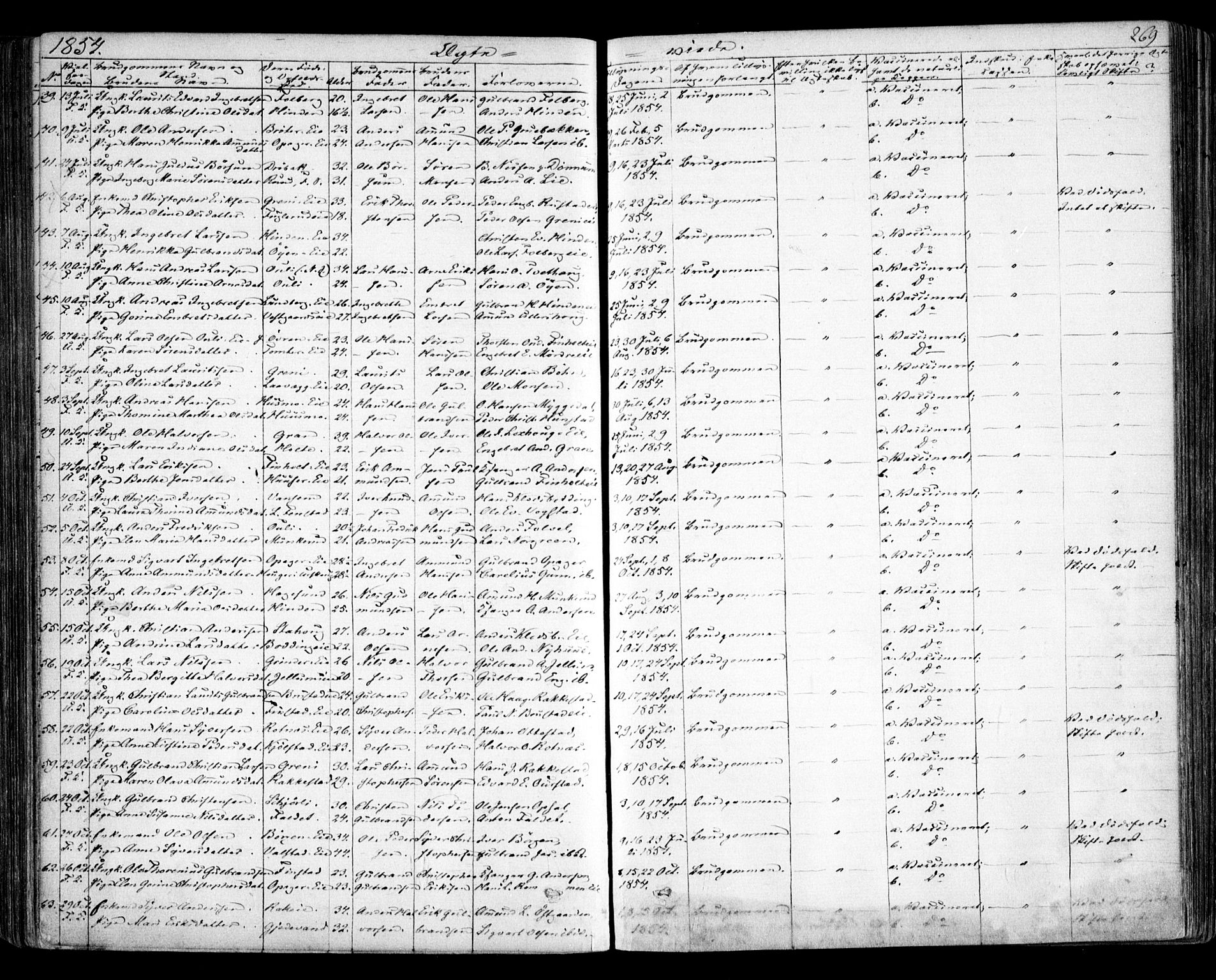 Nes prestekontor Kirkebøker, AV/SAO-A-10410/F/Fa/L0007: Parish register (official) no. I 7, 1846-1858, p. 269