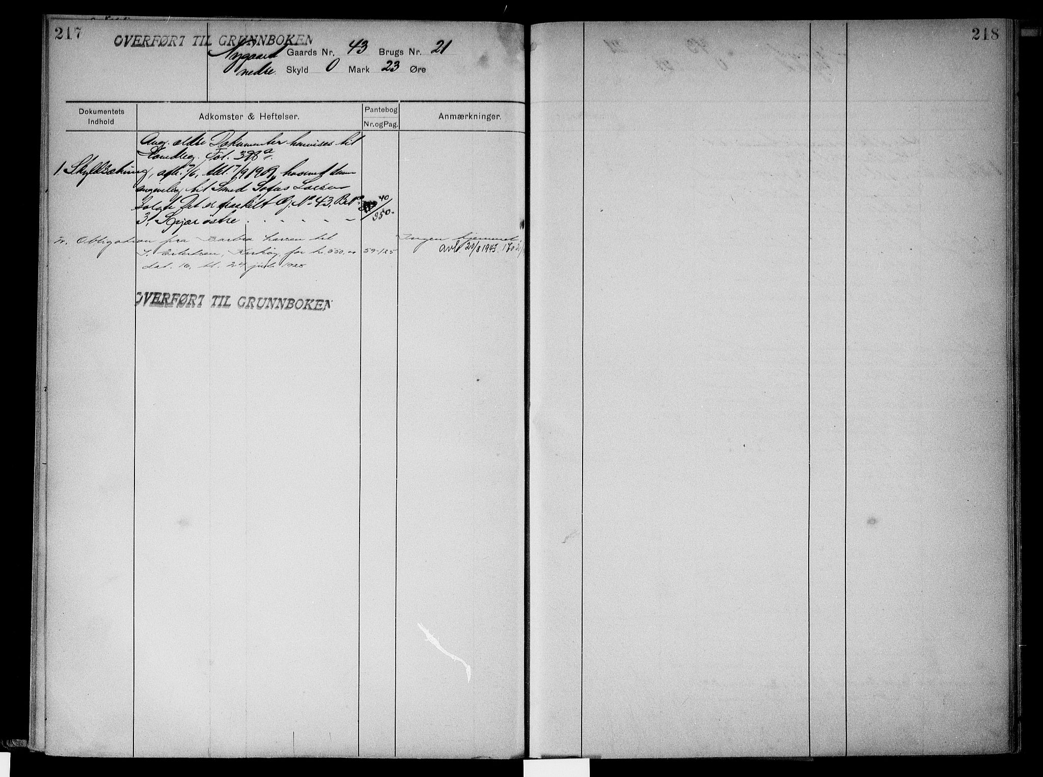 Onsøy sorenskriveri, SAO/A-10474/G/Gb/Gbc/L0002: Mortgage register no. III 2, 1905, p. 217-218