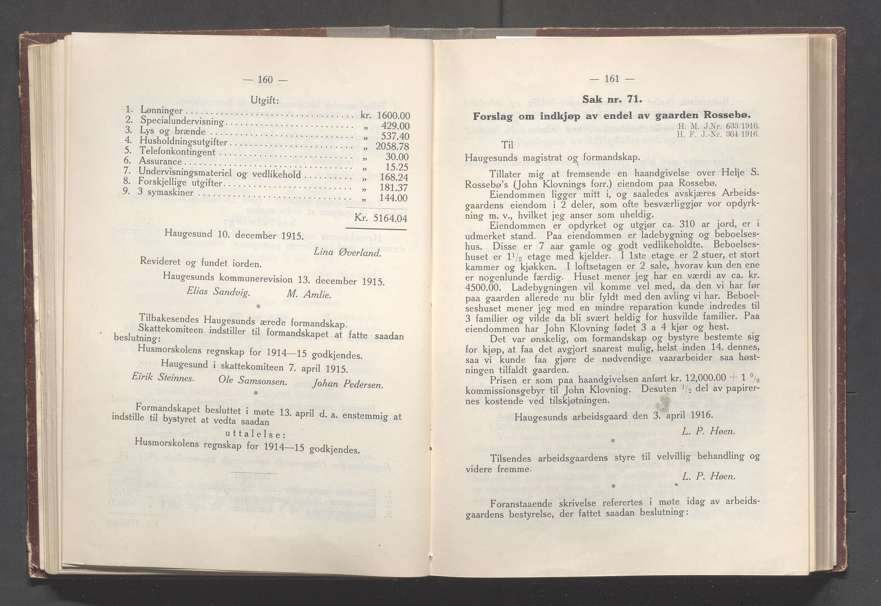 Haugesund kommune - Formannskapet og Bystyret, IKAR/A-740/A/Abb/L0002: Bystyreforhandlinger, 1908-1917, p. 753