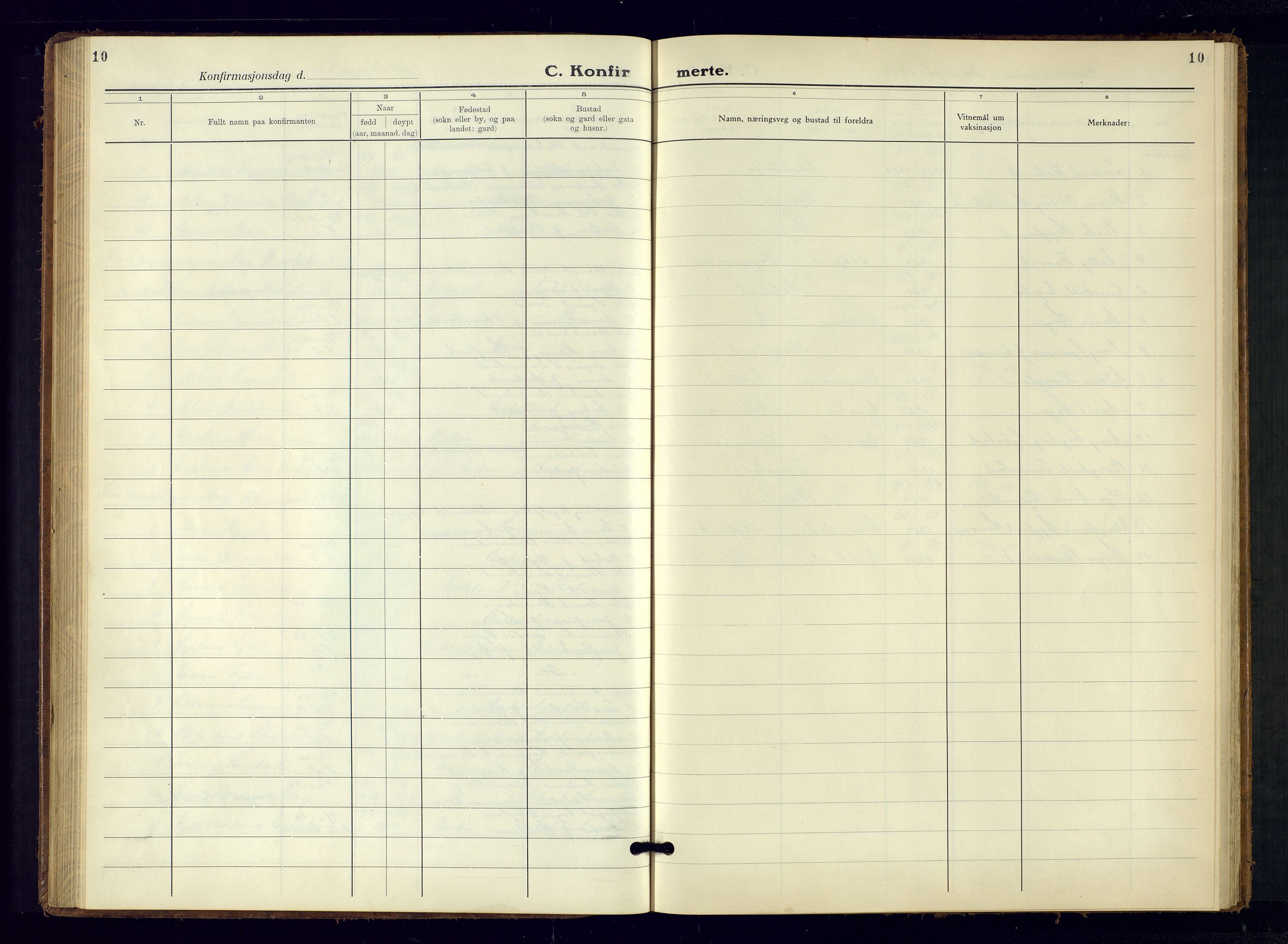 Søgne sokneprestkontor, SAK/1111-0037/F/Fb/Fba/L0006: Parish register (copy) no. B-6, 1937-1966, p. 10