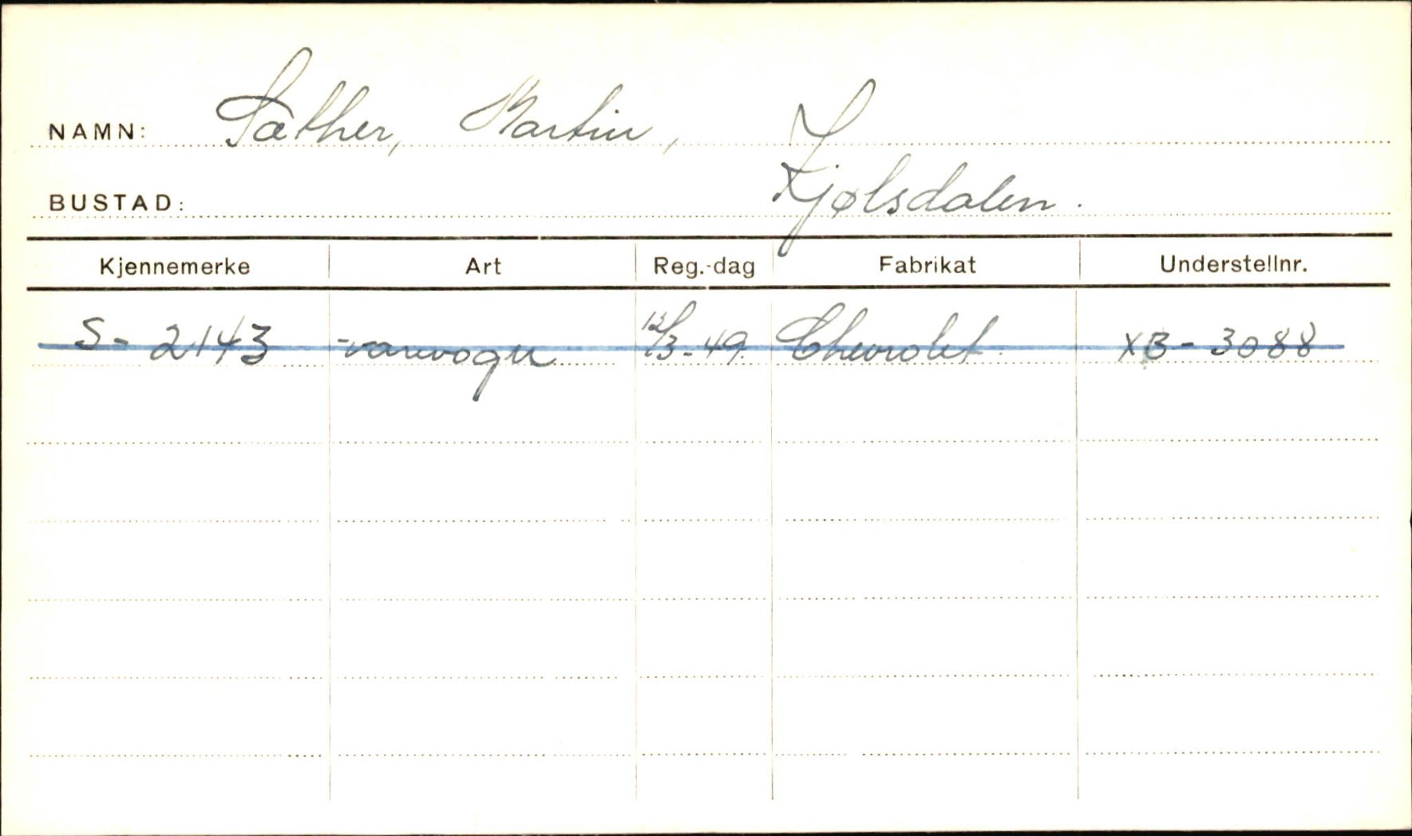 Statens vegvesen, Sogn og Fjordane vegkontor, AV/SAB-A-5301/4/F/L0002: Eigarregister Fjordane til 1.6.1961, 1930-1961, p. 10