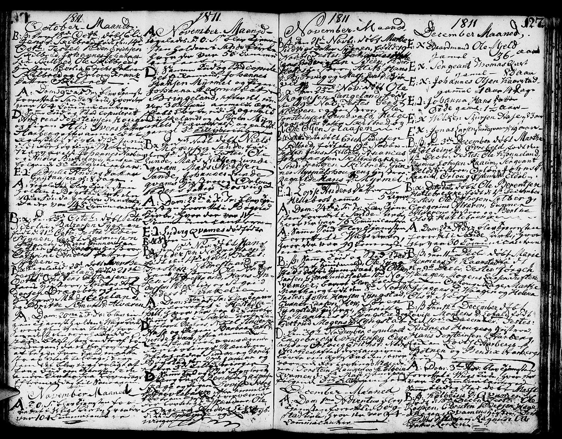 Gaular sokneprestembete, AV/SAB-A-80001/H/Haa: Parish register (official) no. A 2, 1785-1821, p. 127