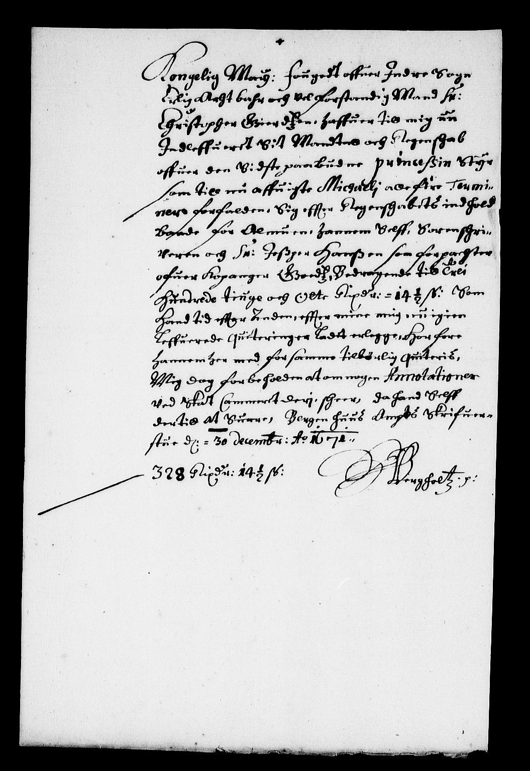 Rentekammeret inntil 1814, Reviderte regnskaper, Stiftamtstueregnskaper, Bergen stiftamt, AV/RA-EA-6043/R/Rc/L0034: Bergen stiftamt, 1664-1672