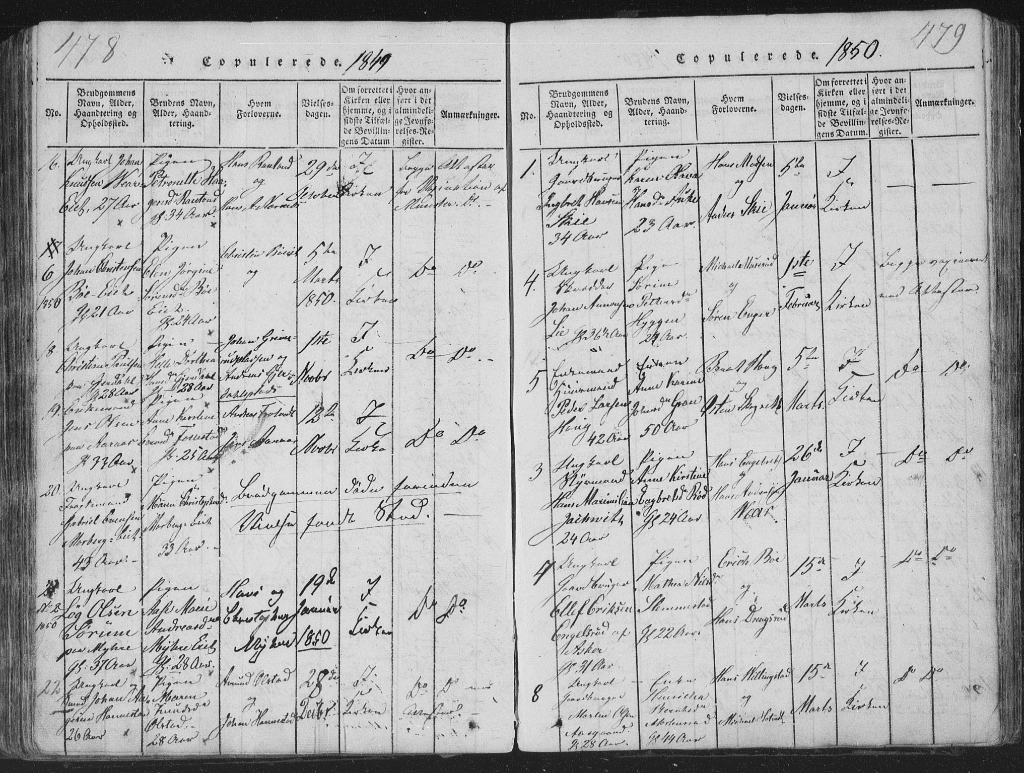 Røyken kirkebøker, SAKO/A-241/G/Ga/L0003: Parish register (copy) no. 3, 1814-1856, p. 478-479