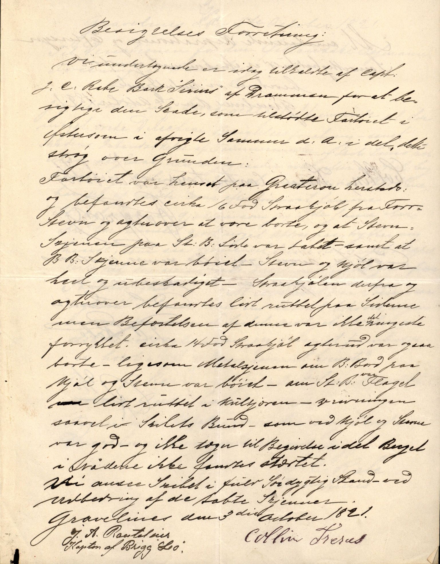 Pa 63 - Østlandske skibsassuranceforening, VEMU/A-1079/G/Ga/L0027/0002: Havaridokumenter / Jarlen, Jarl, St. Petersburg, Sir John Lawrence, Sirius, 1891, p. 86