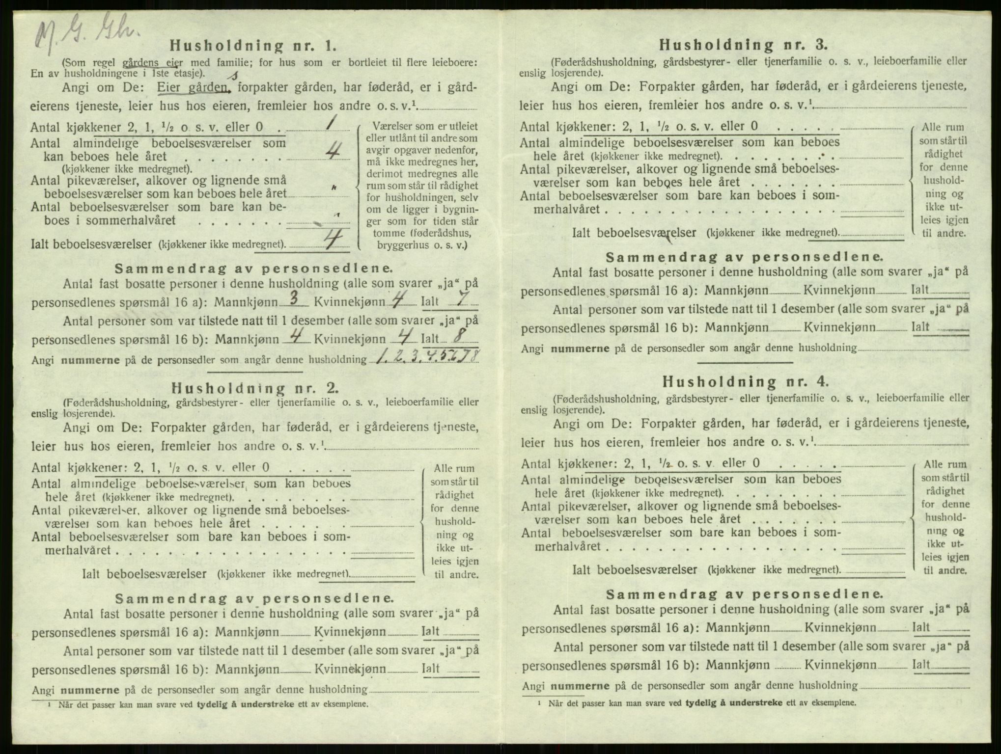 SAKO, 1920 census for Stokke, 1920, p. 1101