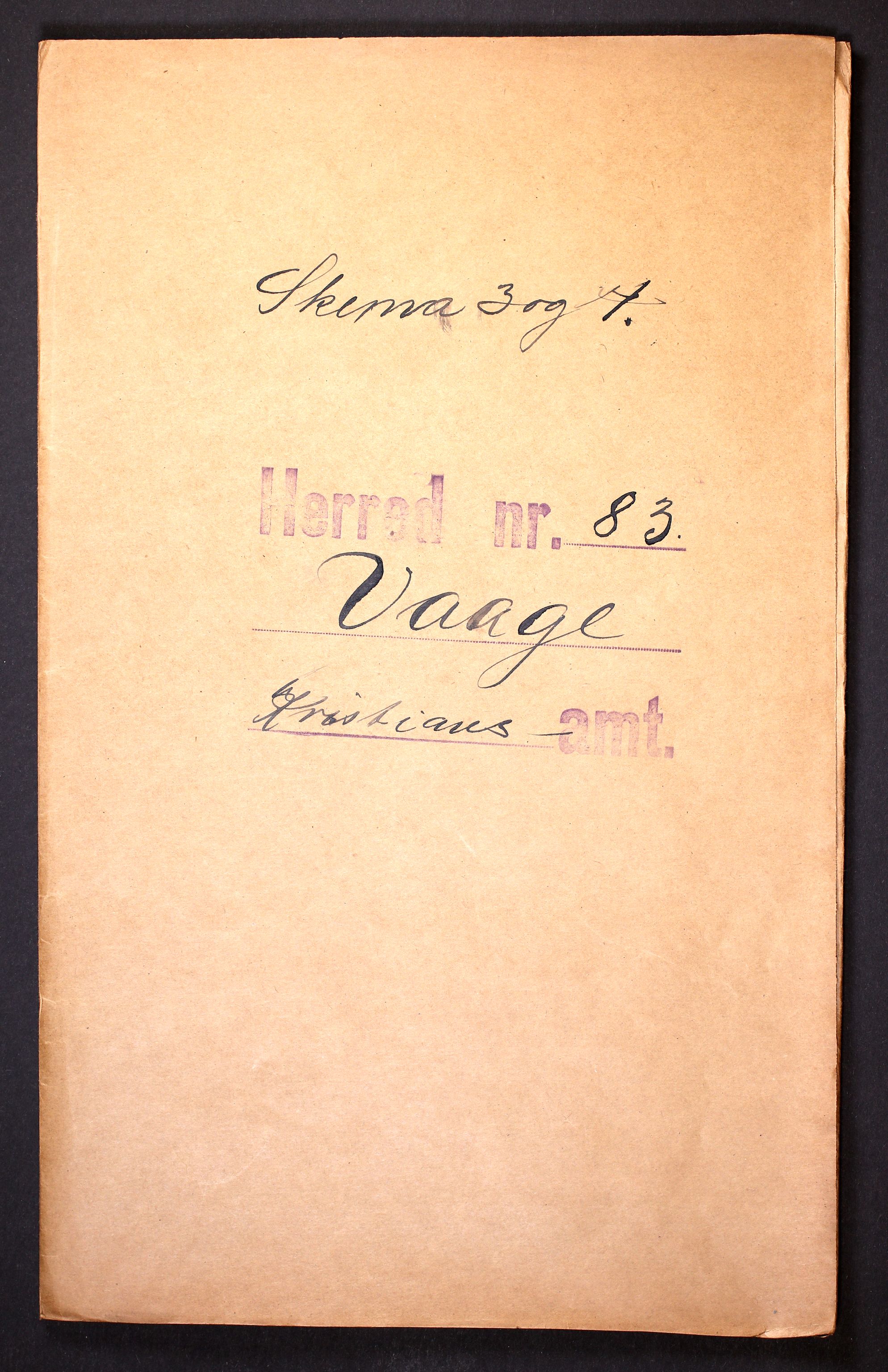 RA, 1910 census for Vågå, 1910, p. 1
