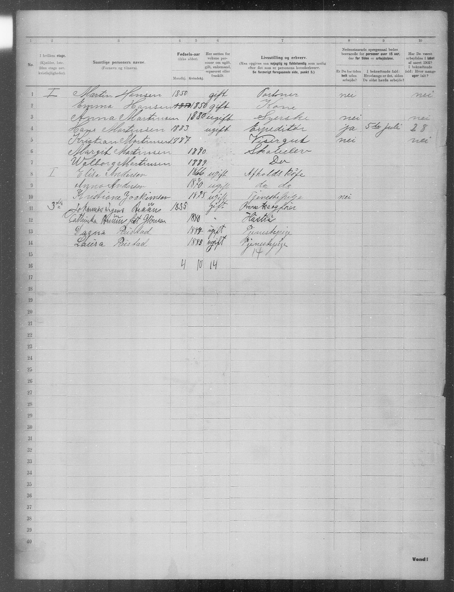 OBA, Municipal Census 1902 for Kristiania, 1902, p. 23706