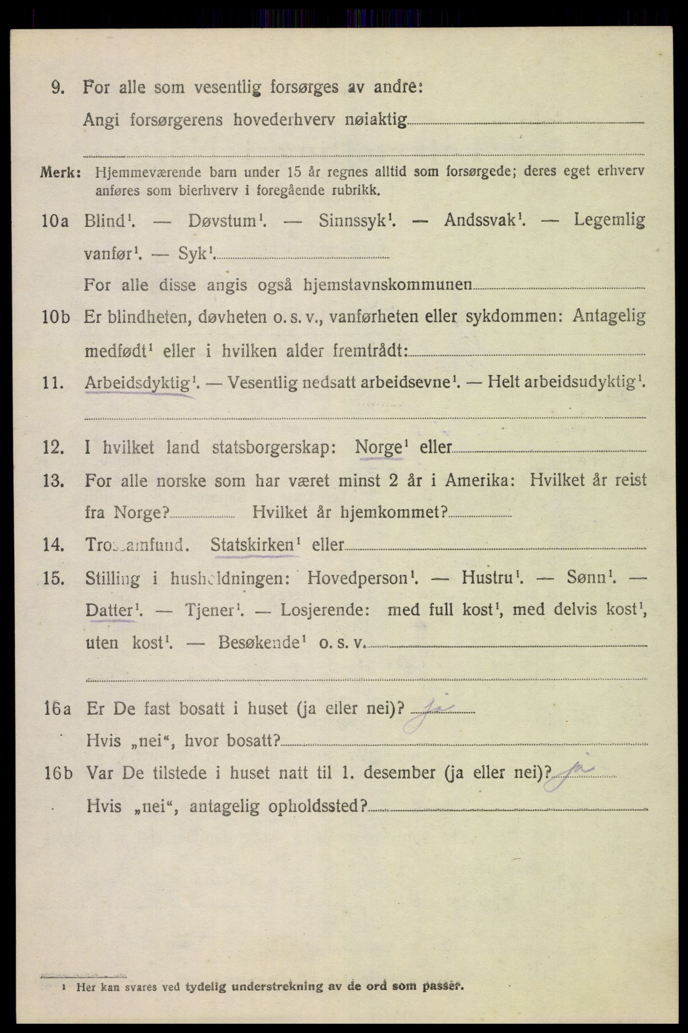 SAH, 1920 census for Dovre, 1920, p. 4549