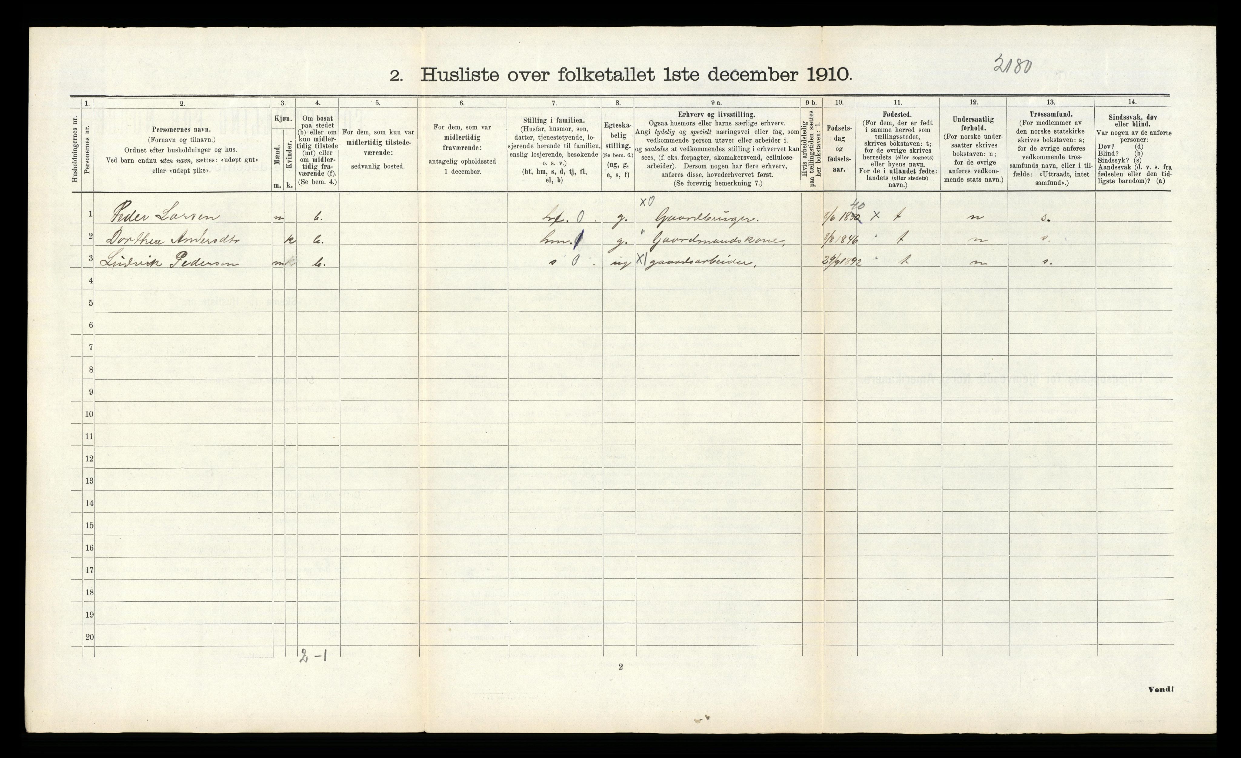 RA, 1910 census for Varaldsøy, 1910, p. 40