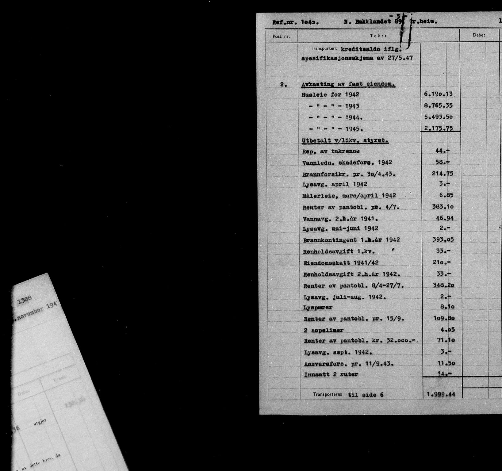 Justisdepartementet, Tilbakeføringskontoret for inndratte formuer, AV/RA-S-1564/H/Hc/Hca/L0906: --, 1945-1947, p. 224