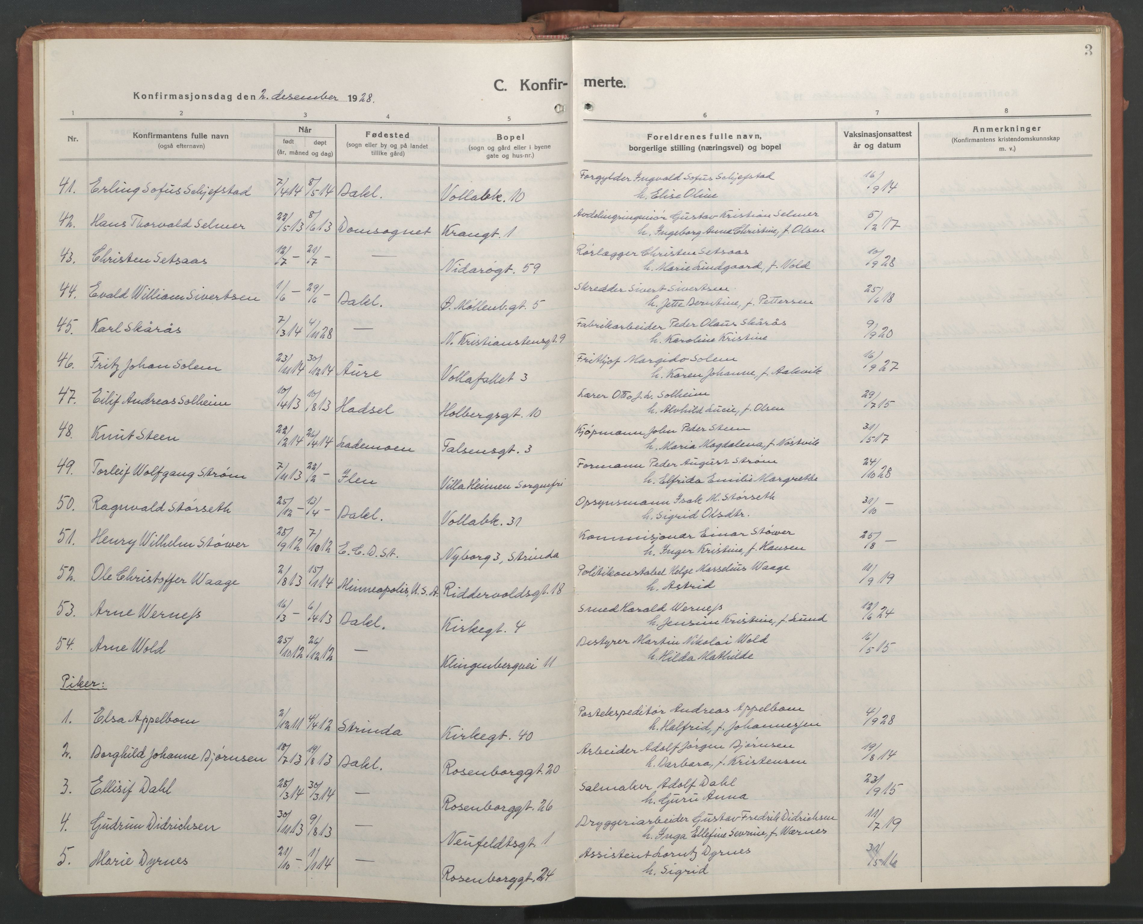 Ministerialprotokoller, klokkerbøker og fødselsregistre - Sør-Trøndelag, SAT/A-1456/604/L0228: Parish register (copy) no. 604C11, 1928-1950, p. 3