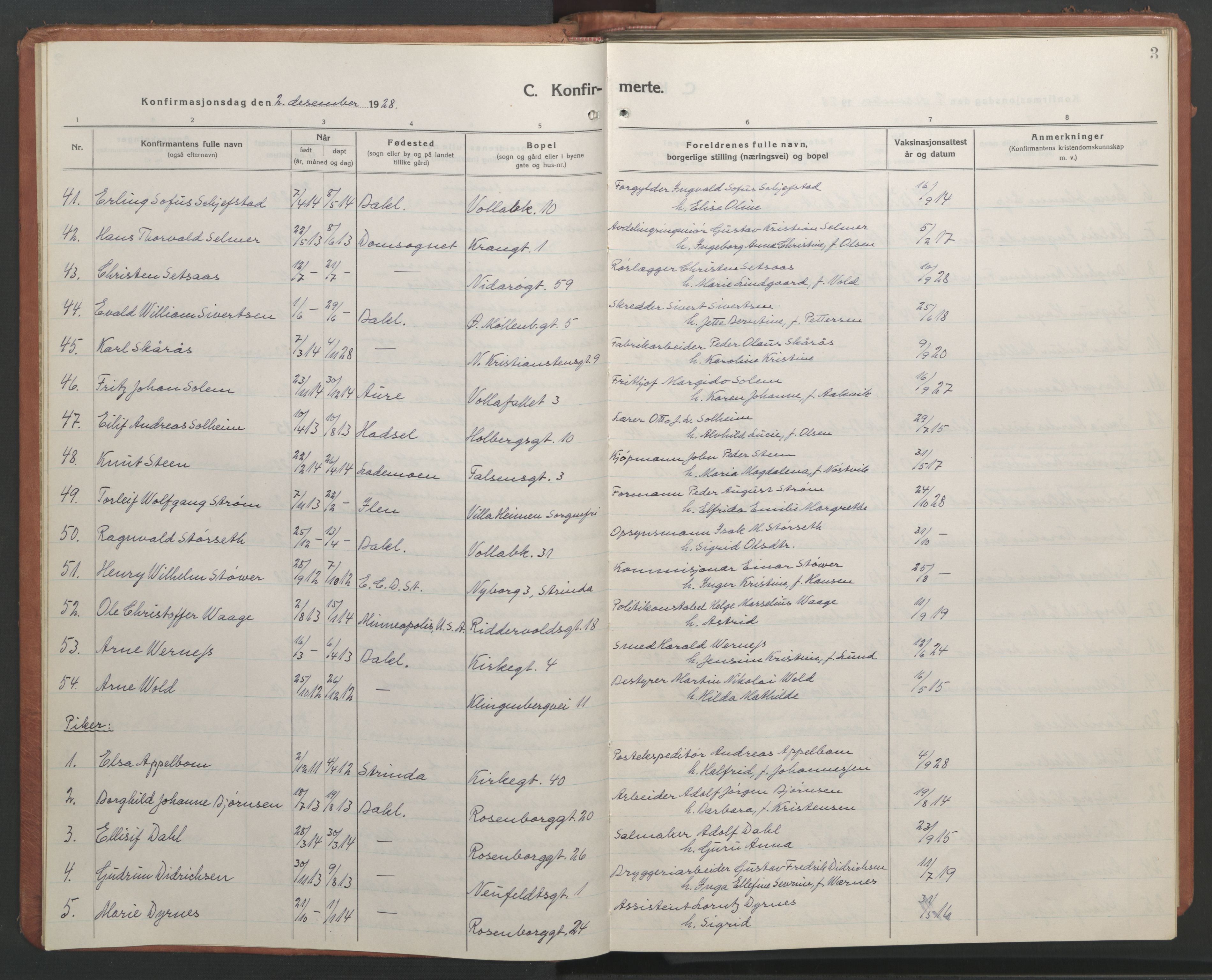 Ministerialprotokoller, klokkerbøker og fødselsregistre - Sør-Trøndelag, AV/SAT-A-1456/604/L0228: Parish register (copy) no. 604C11, 1928-1950, p. 3