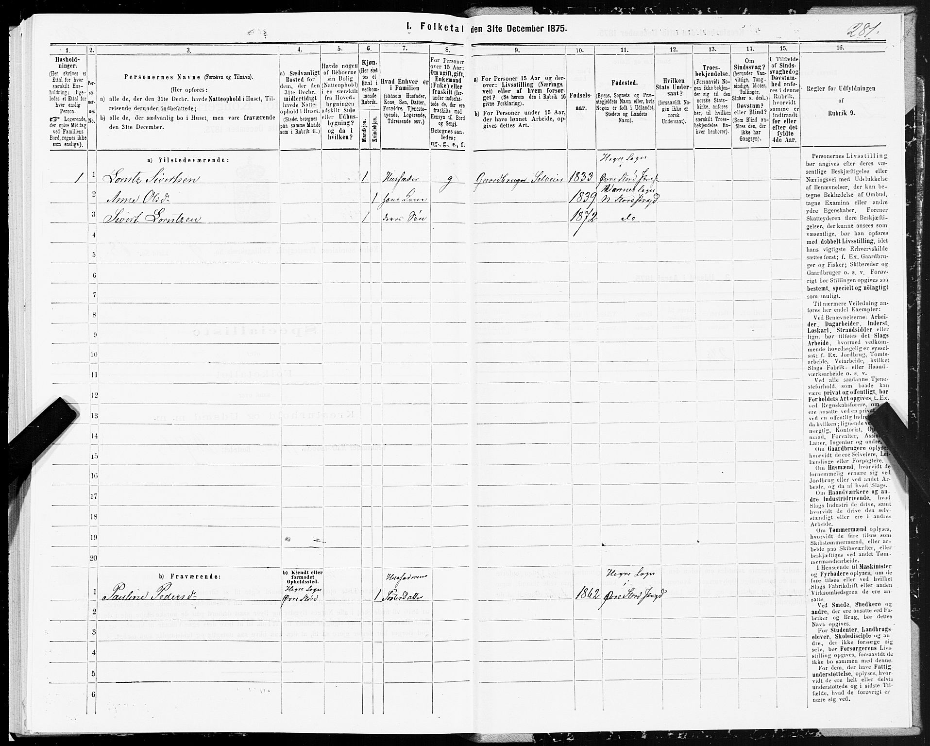 SAT, 1875 census for 1714P Nedre Stjørdal, 1875, p. 4281