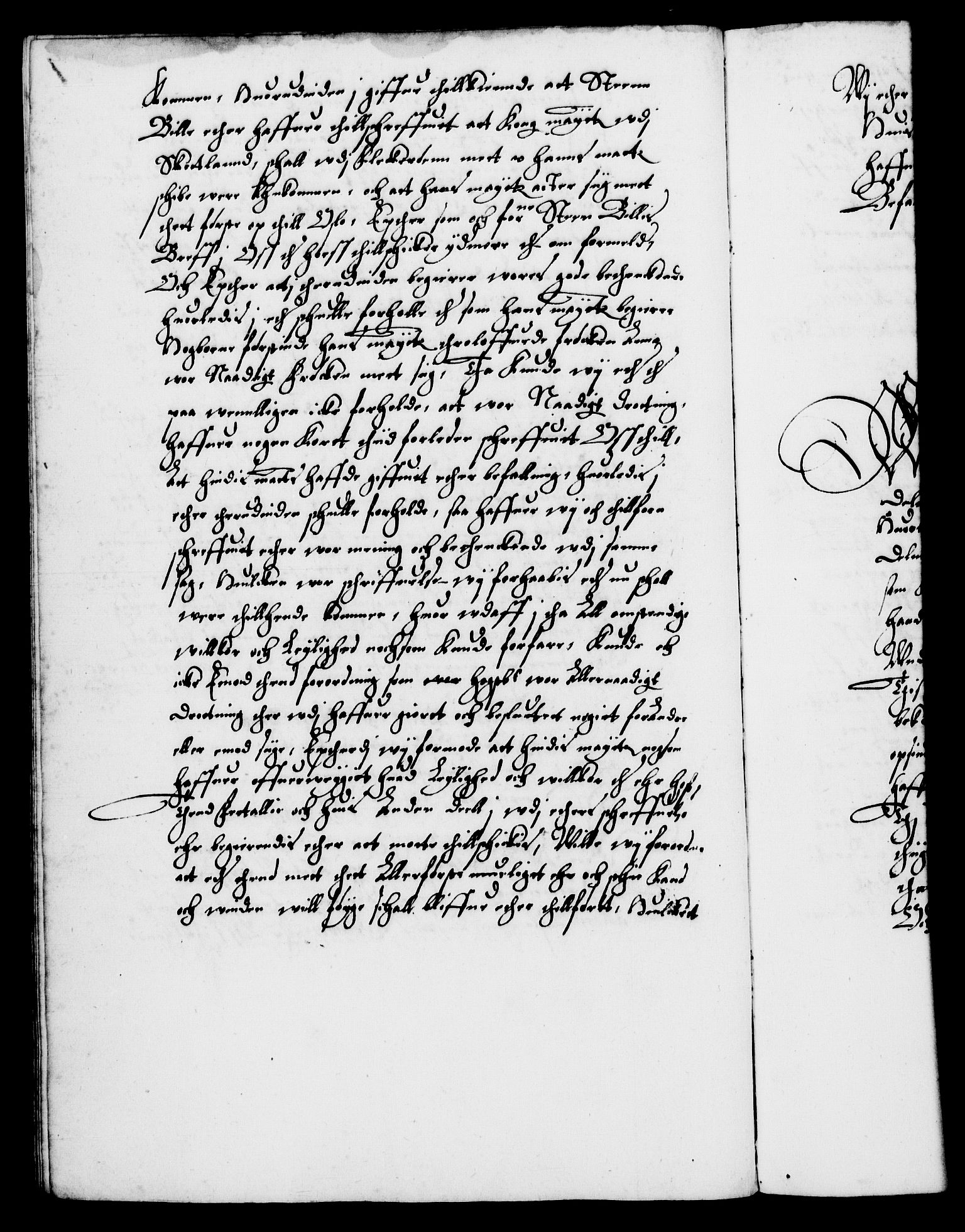 Danske Kanselli 1572-1799, AV/RA-EA-3023/F/Fc/Fca/Fcab/L0002: Norske tegnelser (mikrofilm), 1588-1596, p. 57b