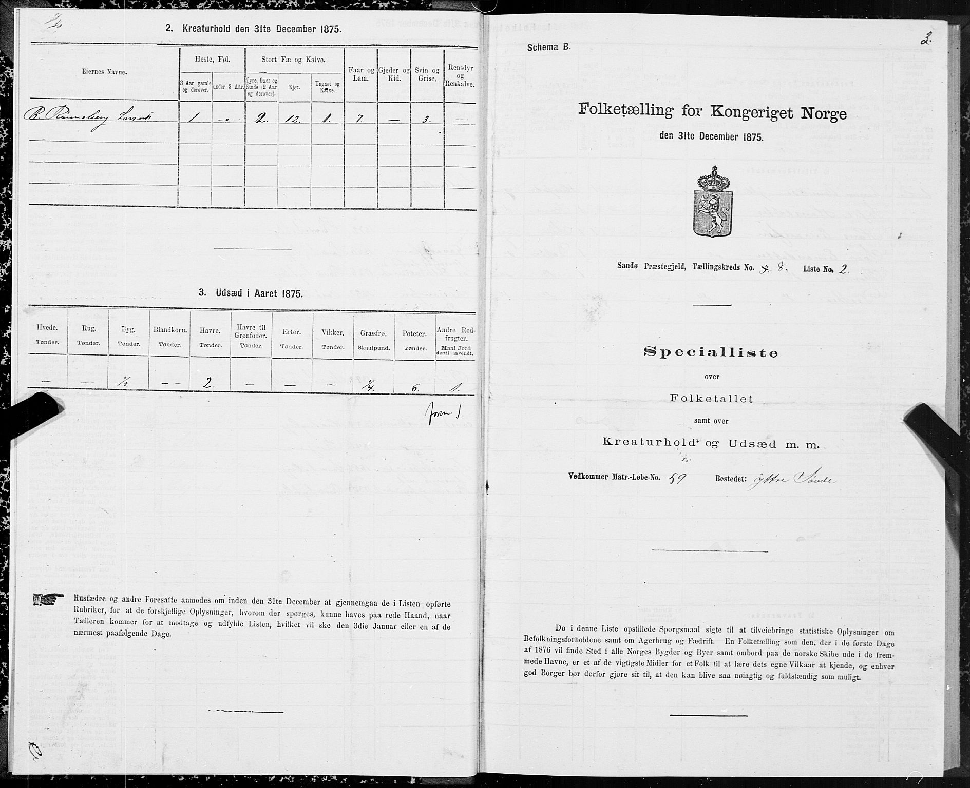 SAT, 1875 census for 1514P Sande, 1875, p. 4003