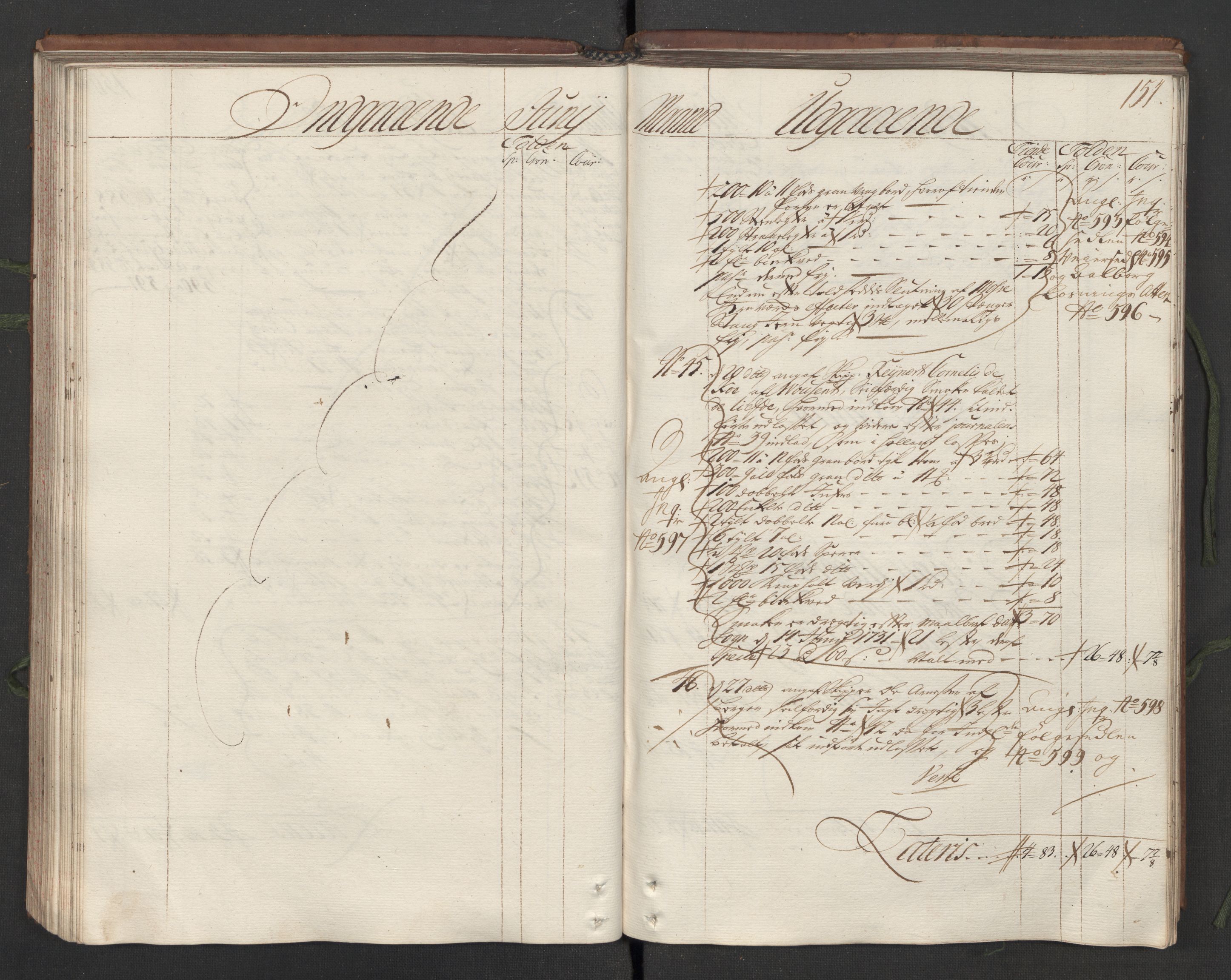 Generaltollkammeret, tollregnskaper, AV/RA-EA-5490/R05/L0012/0001: Tollregnskaper Moss, Son, Krokstad / Hovedtollbok, 1731, p. 150b-151a