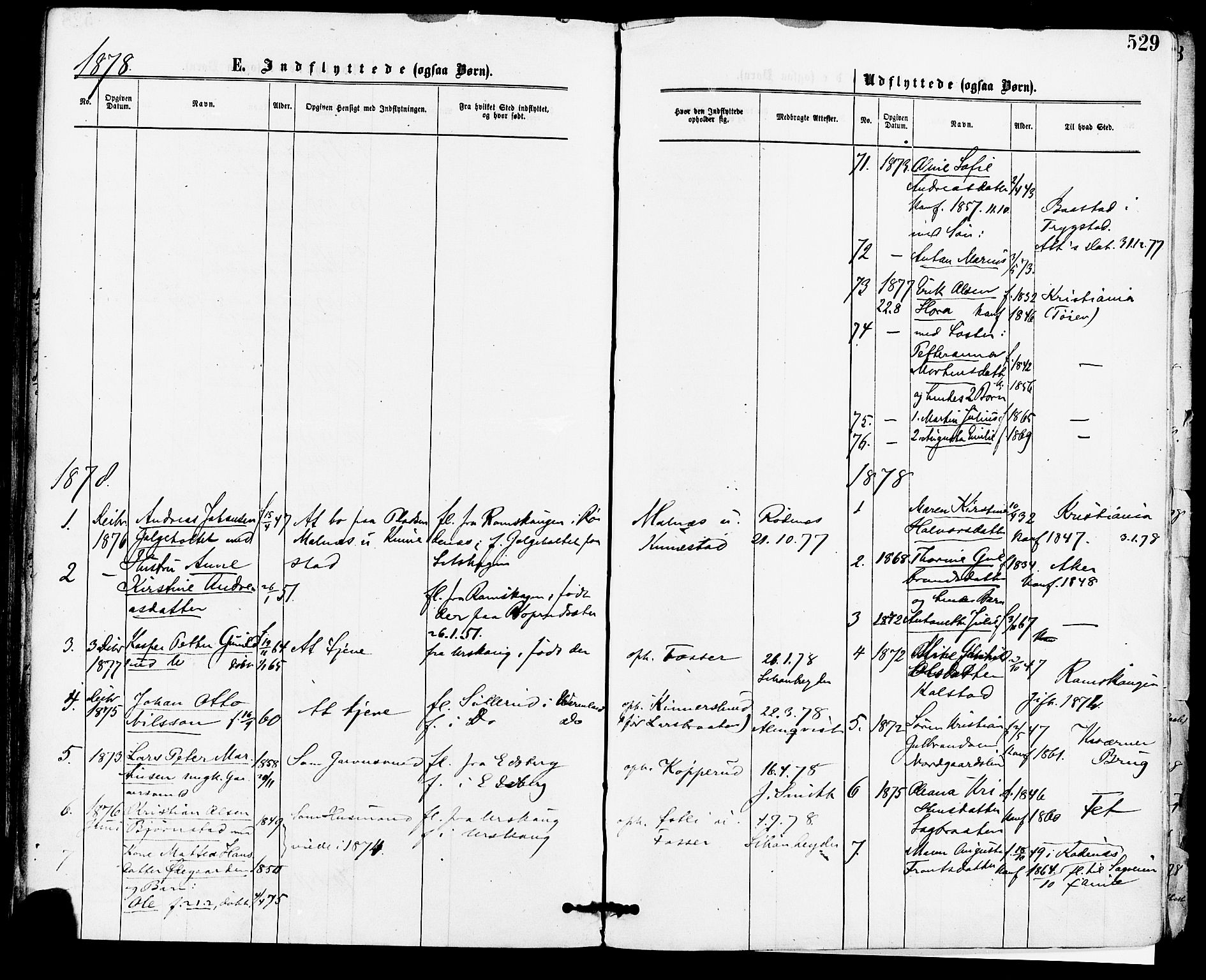 Høland prestekontor Kirkebøker, SAO/A-10346a/F/Fa/L0012.a: Parish register (official) no. I 12A, 1869-1879, p. 529
