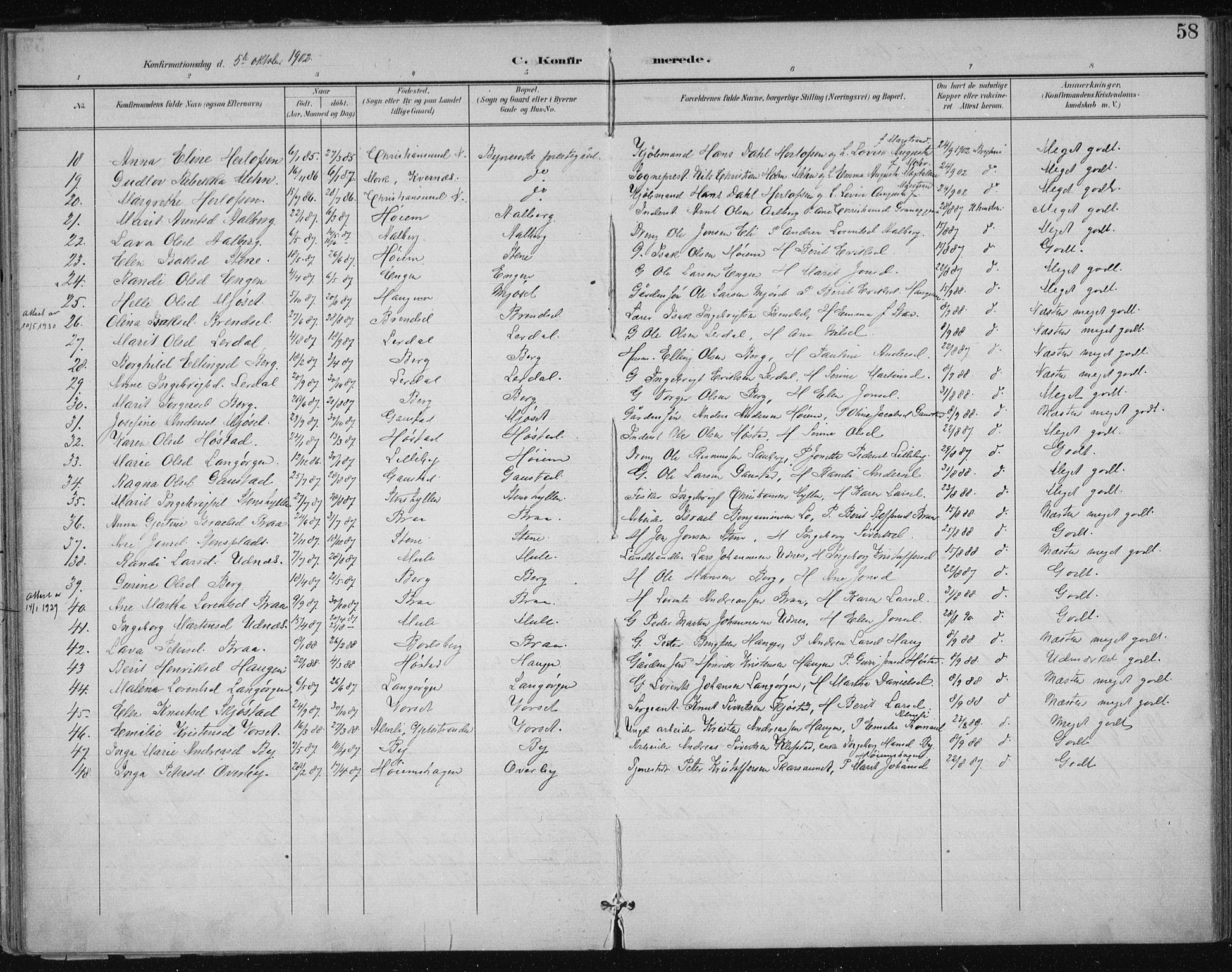Ministerialprotokoller, klokkerbøker og fødselsregistre - Sør-Trøndelag, AV/SAT-A-1456/612/L0380: Parish register (official) no. 612A12, 1898-1907, p. 58