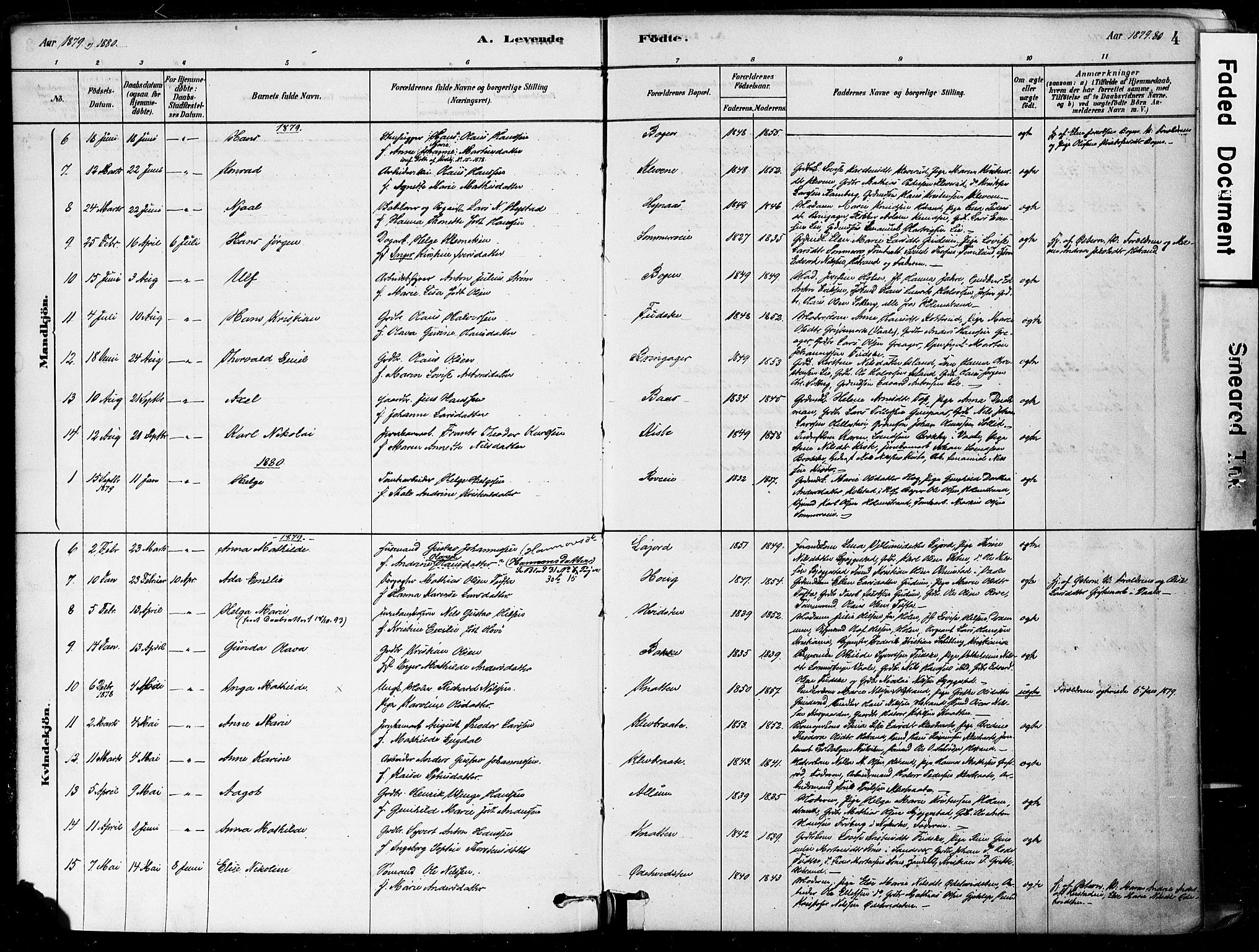 Botne kirkebøker, SAKO/A-340/F/Fa/L0007: Parish register (official) no. I 7, 1878-1910, p. 4
