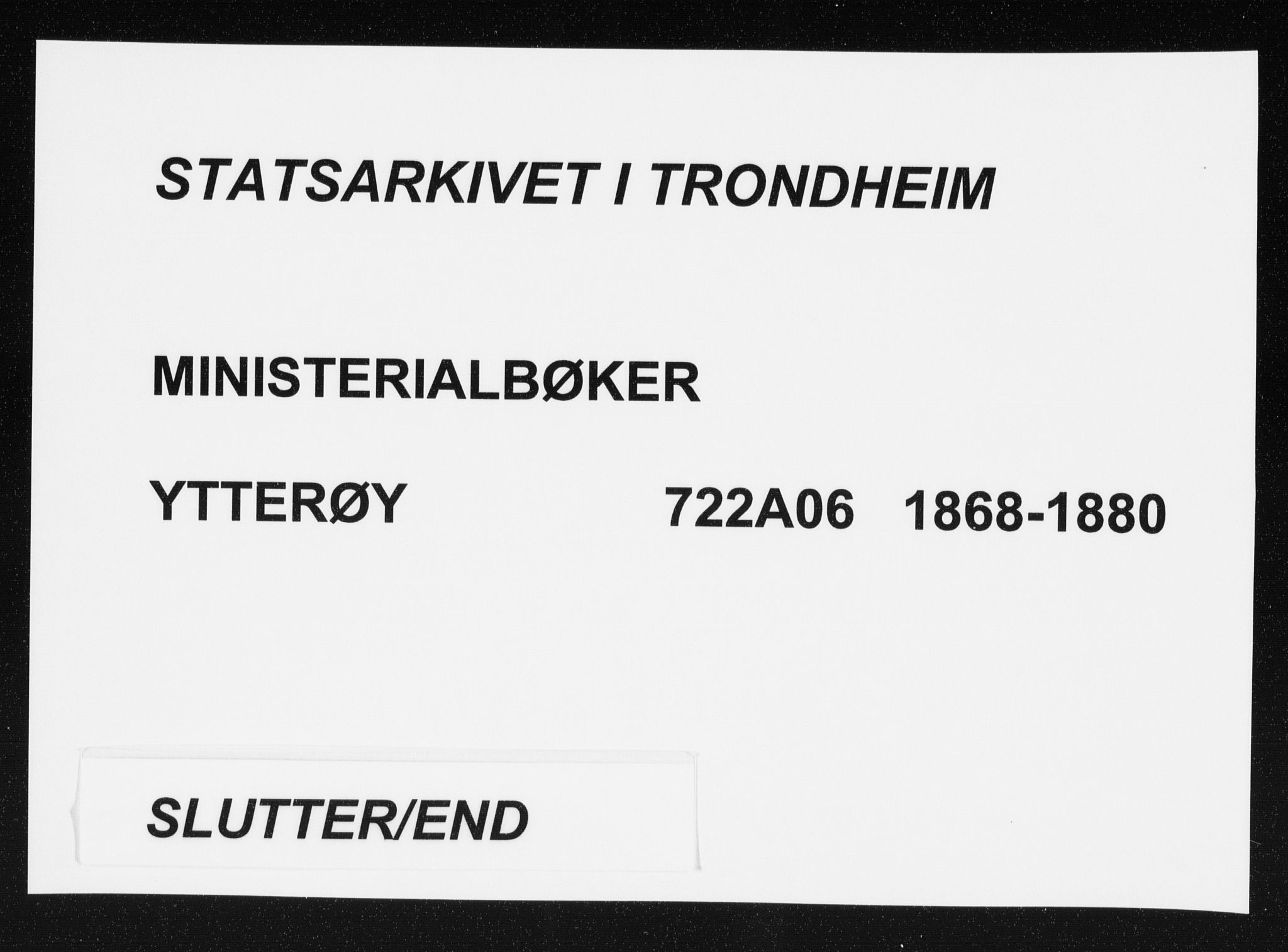 Ministerialprotokoller, klokkerbøker og fødselsregistre - Nord-Trøndelag, SAT/A-1458/722/L0219: Parish register (official) no. 722A06, 1868-1880