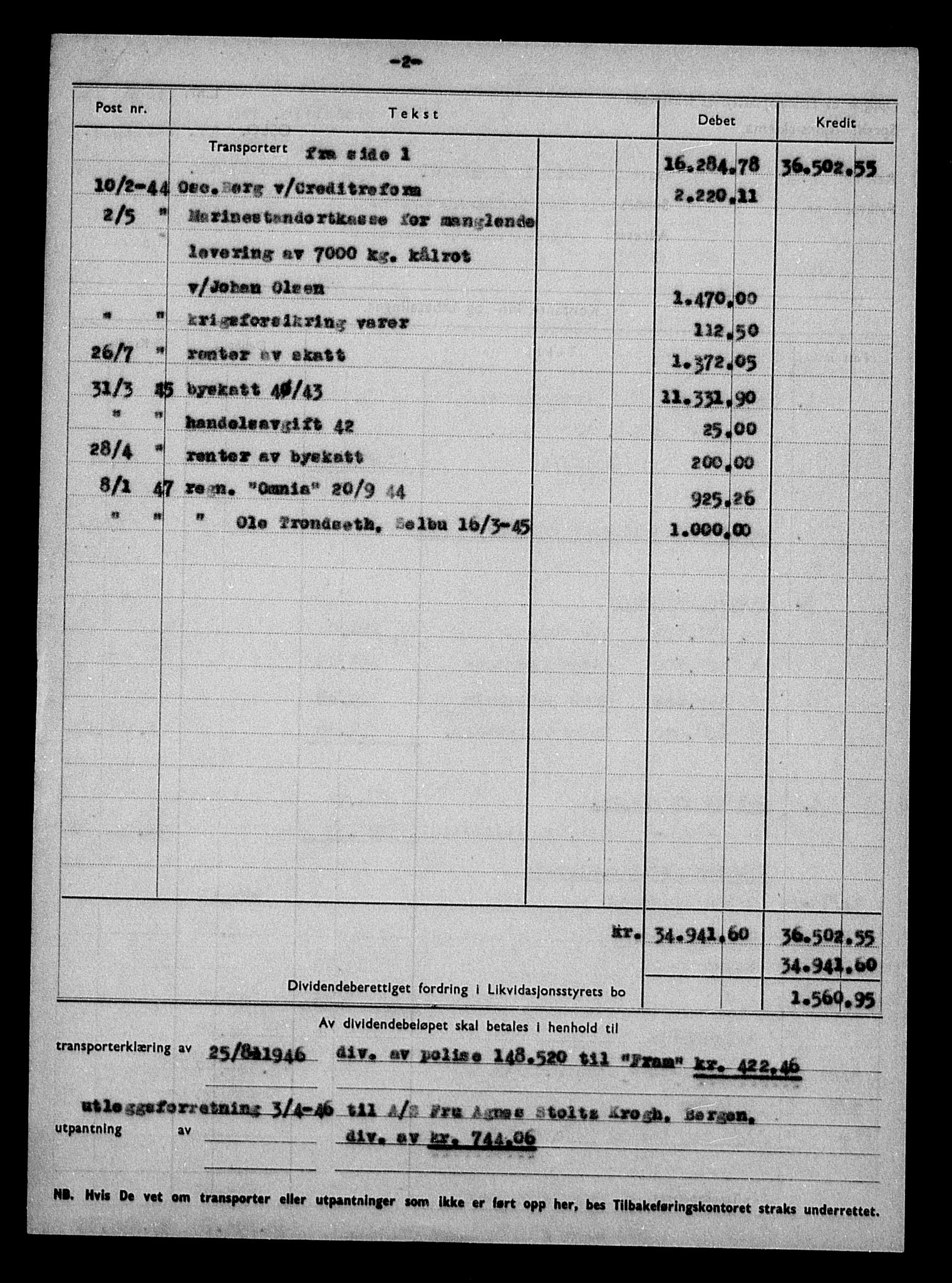 Justisdepartementet, Tilbakeføringskontoret for inndratte formuer, AV/RA-S-1564/H/Hc/Hca/L0899: --, 1945-1947, p. 13