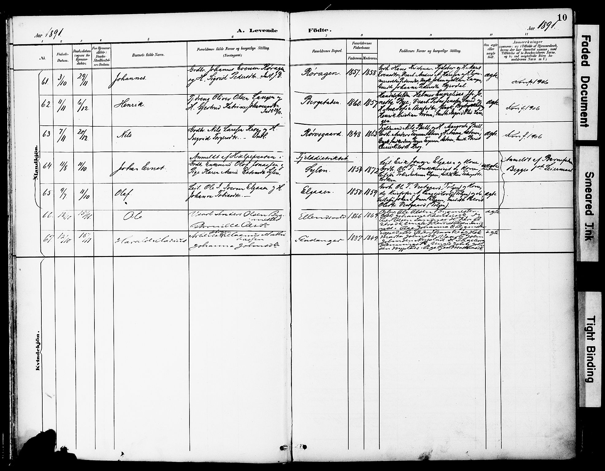 Ministerialprotokoller, klokkerbøker og fødselsregistre - Sør-Trøndelag, SAT/A-1456/681/L0935: Parish register (official) no. 681A13, 1890-1898, p. 10