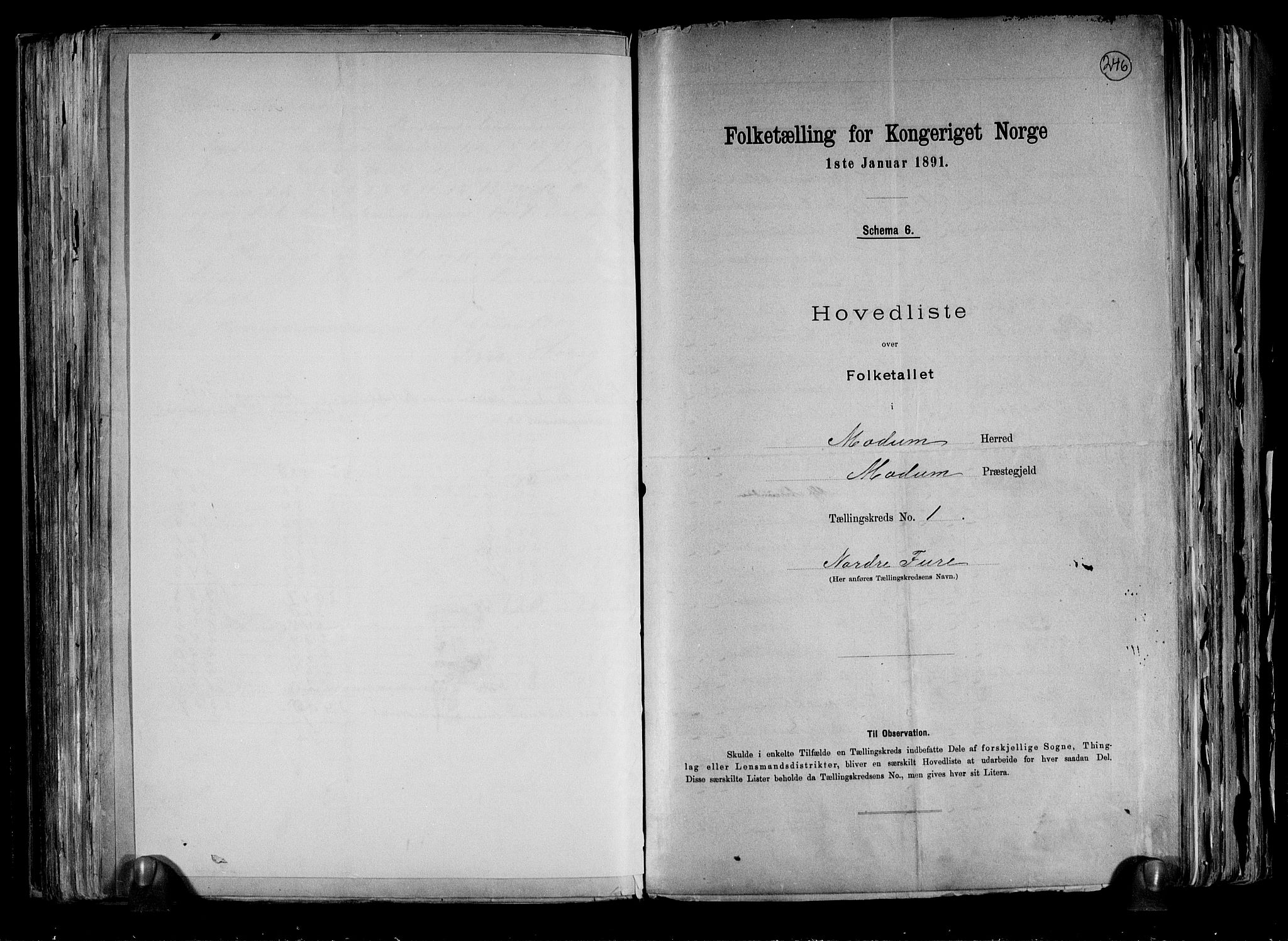 RA, 1891 census for 0623 Modum, 1891, p. 8