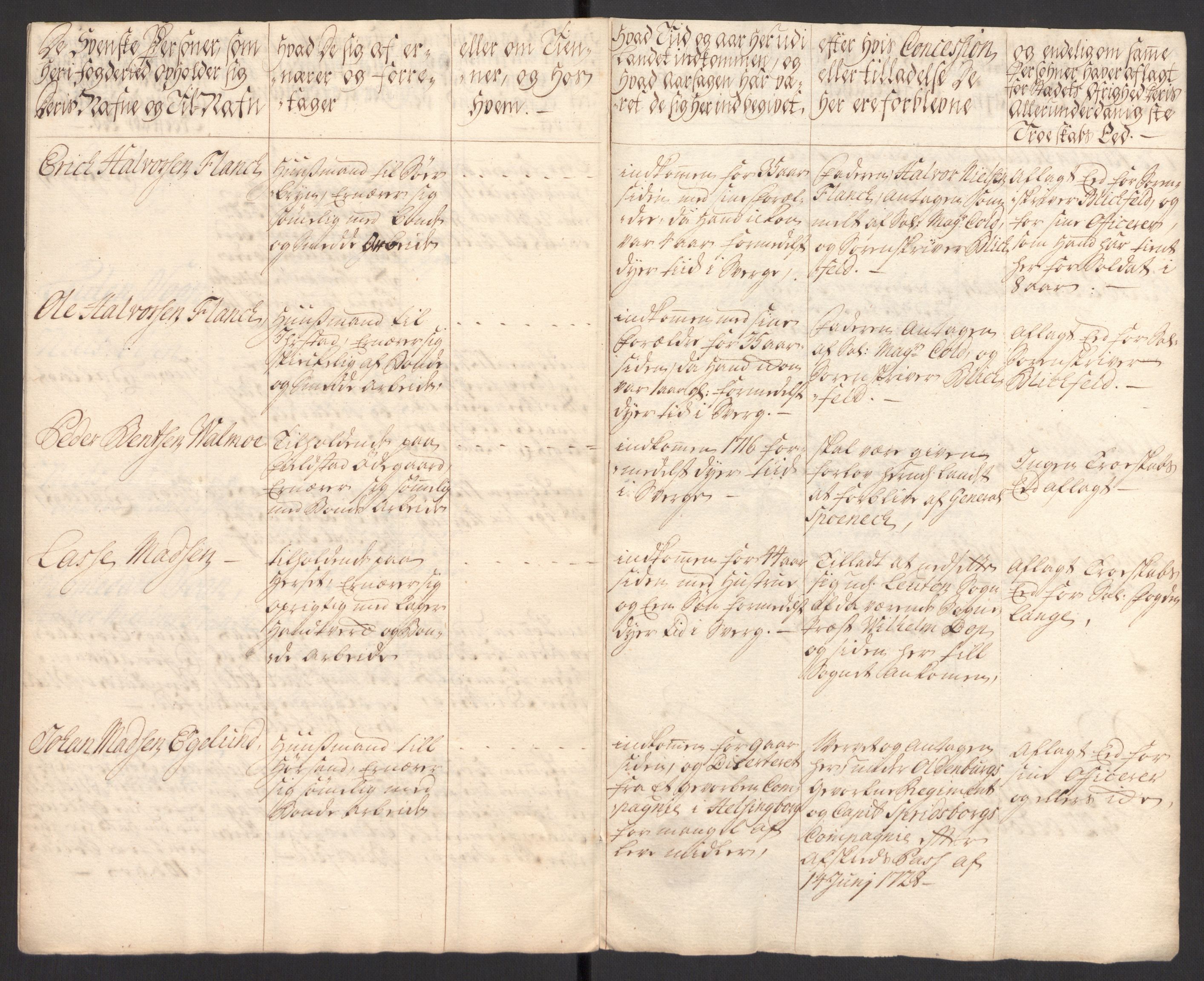 Kristiania stiftamt, SAO/A-10386/G/Gc/L0002: Utlendinger i Akershus stift, 1734-1735, p. 29