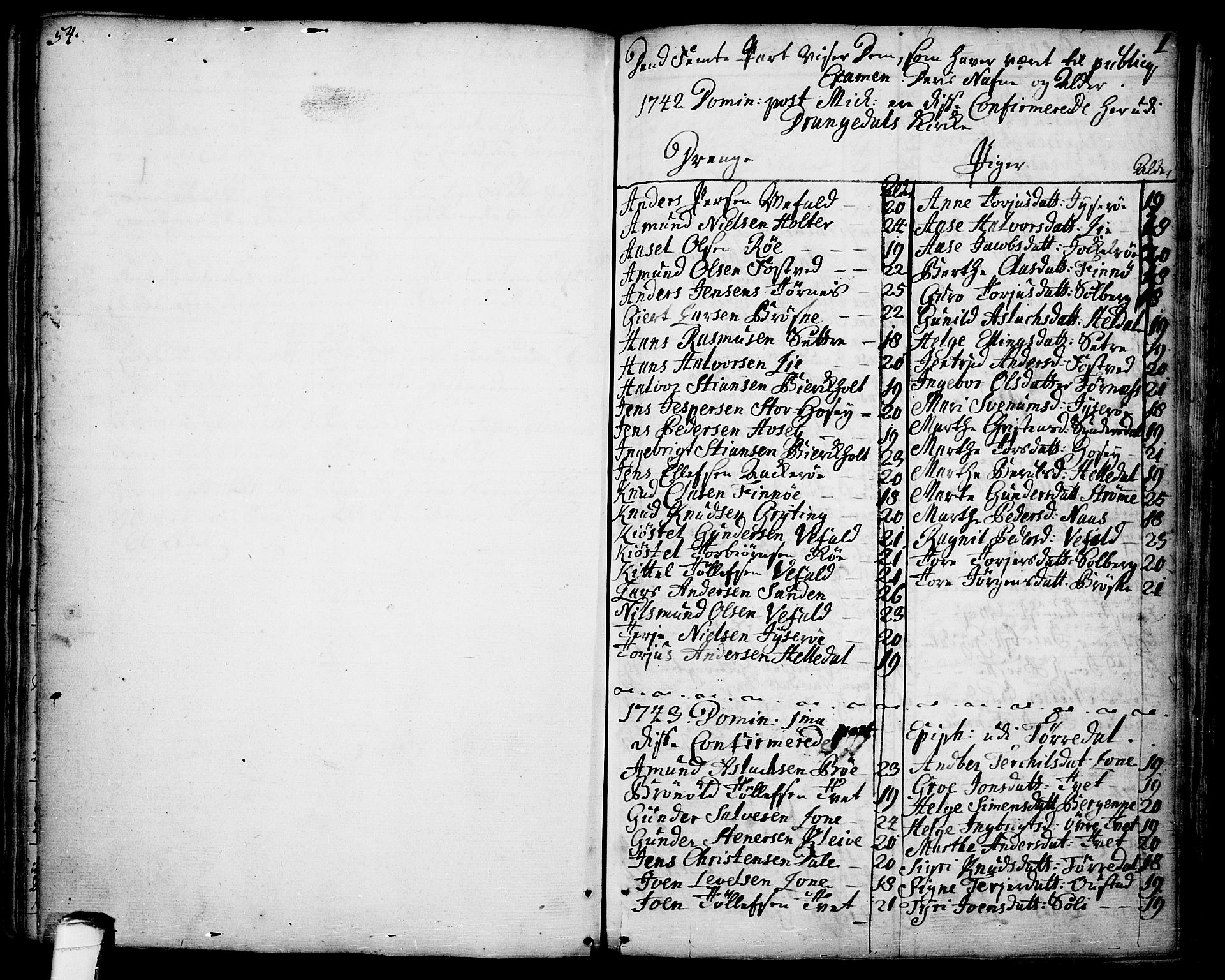 Drangedal kirkebøker, SAKO/A-258/F/Fa/L0001: Parish register (official) no. 1, 1697-1767, p. 0-1