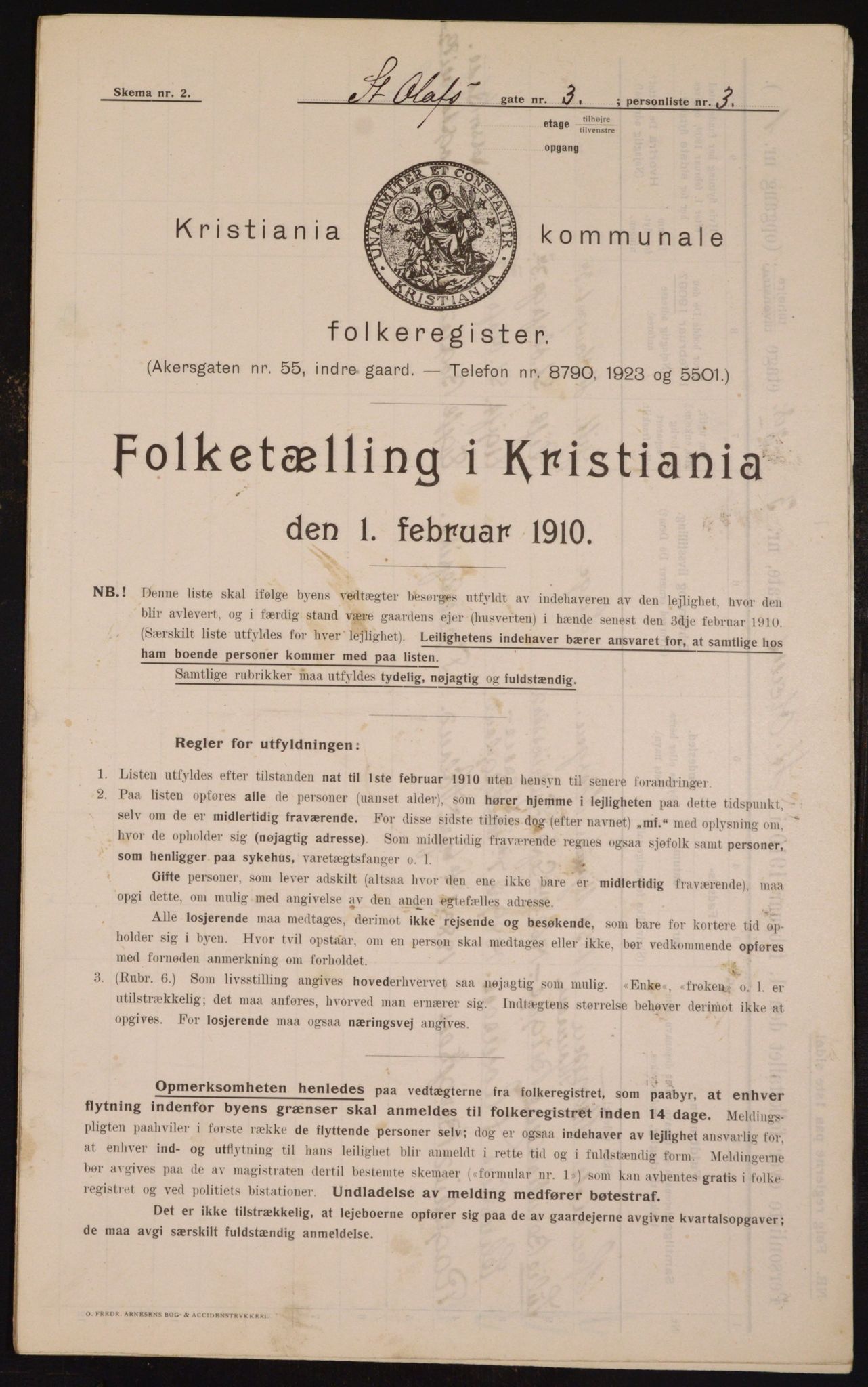 OBA, Municipal Census 1910 for Kristiania, 1910, p. 84093