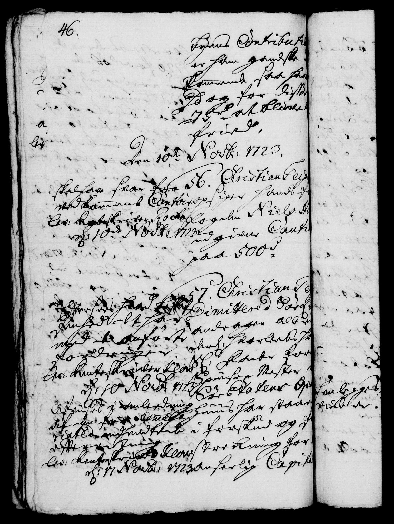 Rentekammeret, Kammerkanselliet, RA/EA-3111/G/Gh/Gha/L0006: Norsk ekstraktmemorialprotokoll (merket RK 53.51), 1723-1724, p. 46