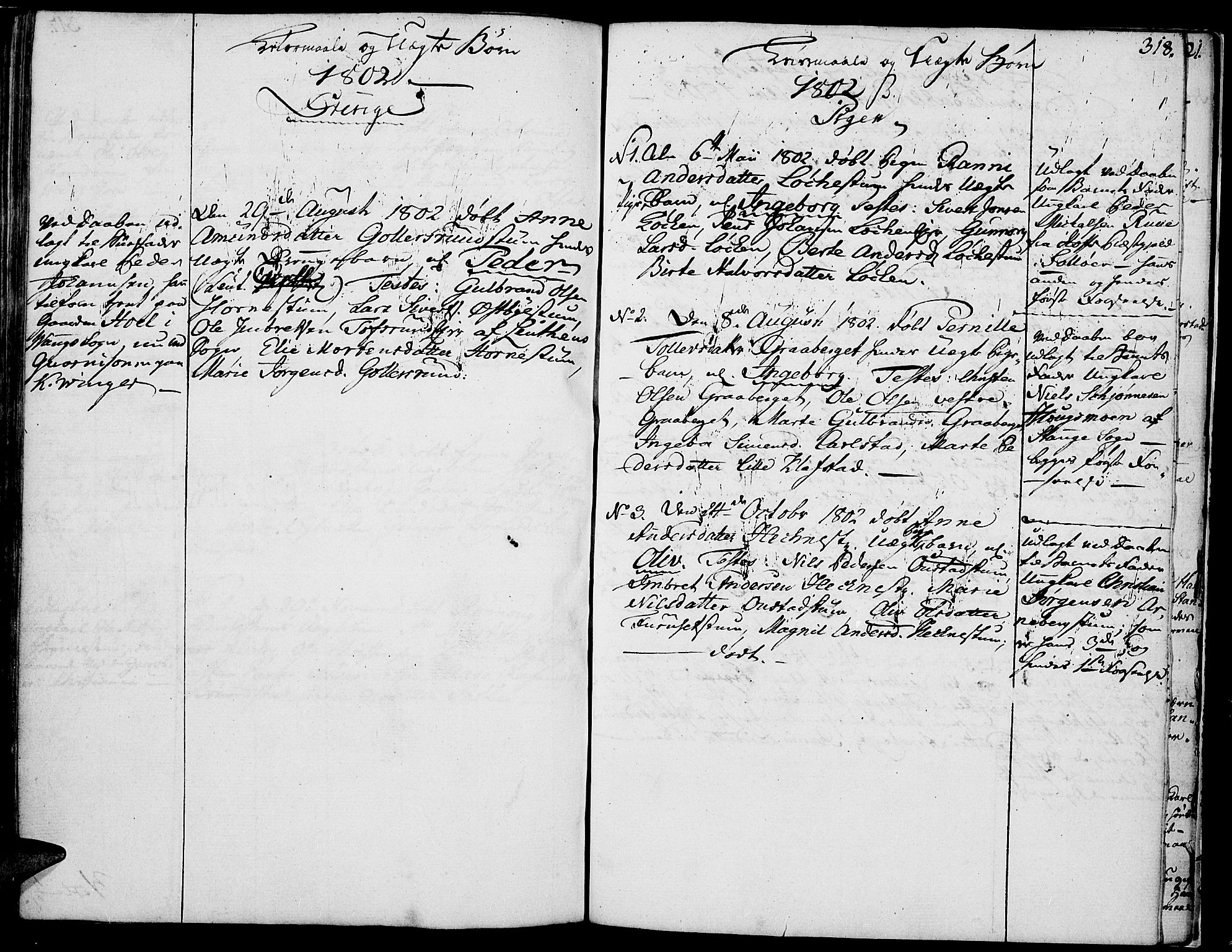 Romedal prestekontor, AV/SAH-PREST-004/K/L0001: Parish register (official) no. 1, 1799-1814, p. 318