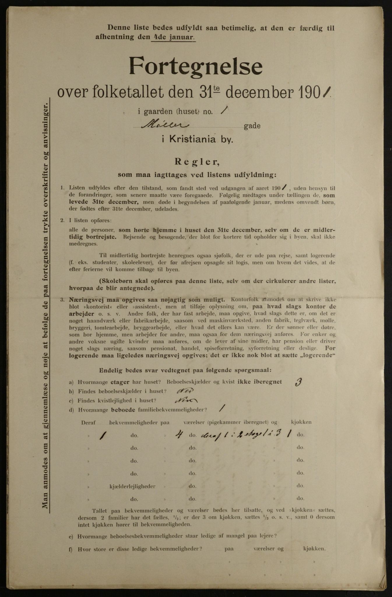 OBA, Municipal Census 1901 for Kristiania, 1901, p. 10464