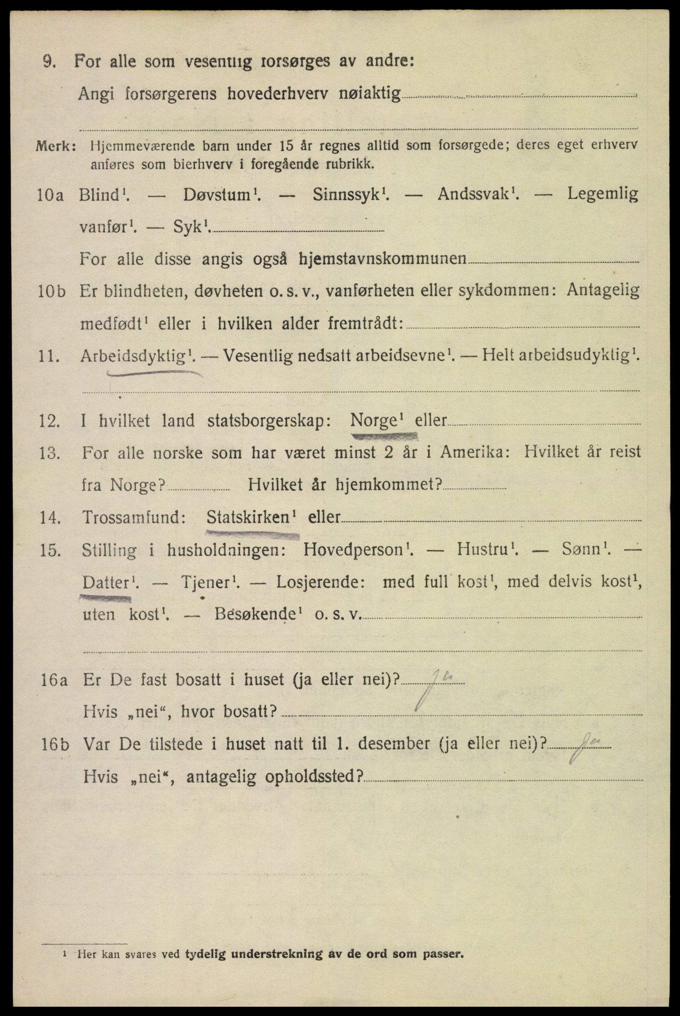 SAH, 1920 census for Stange, 1920, p. 15650