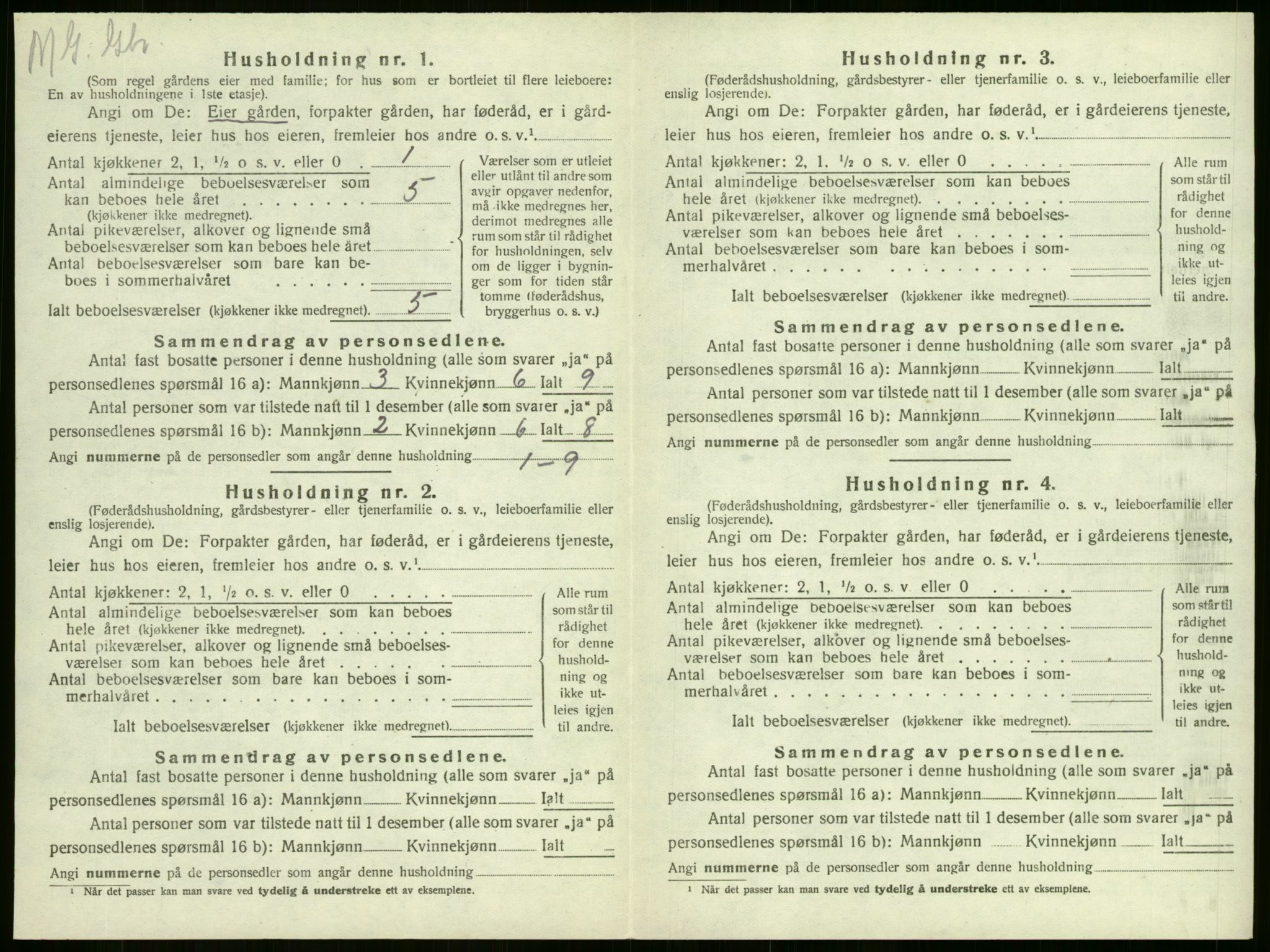 SAKO, 1920 census for Sandeherred, 1920, p. 639