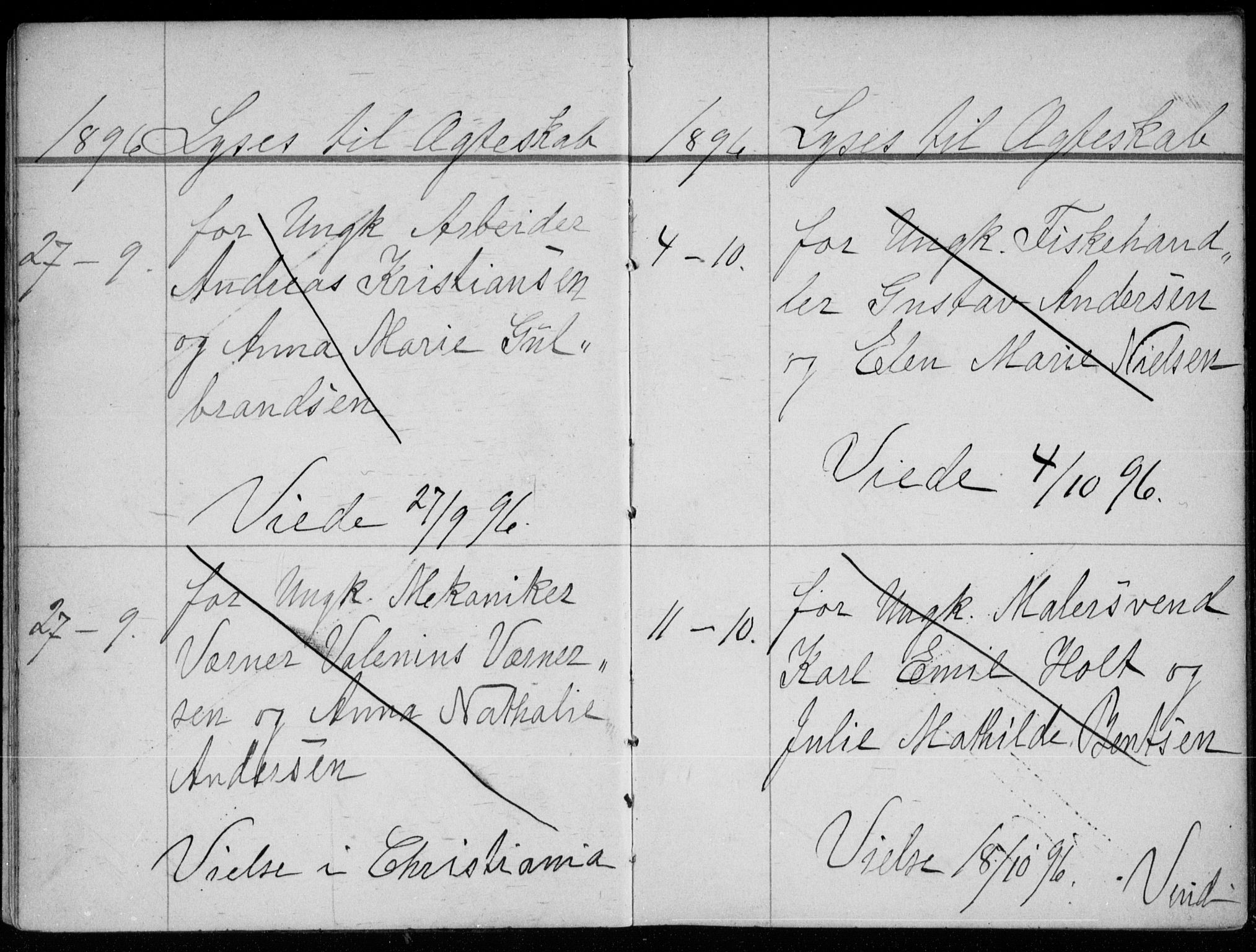 Strømsø kirkebøker, AV/SAKO-A-246/H/Ha/L0009: Banns register no. 9, 1896-1901