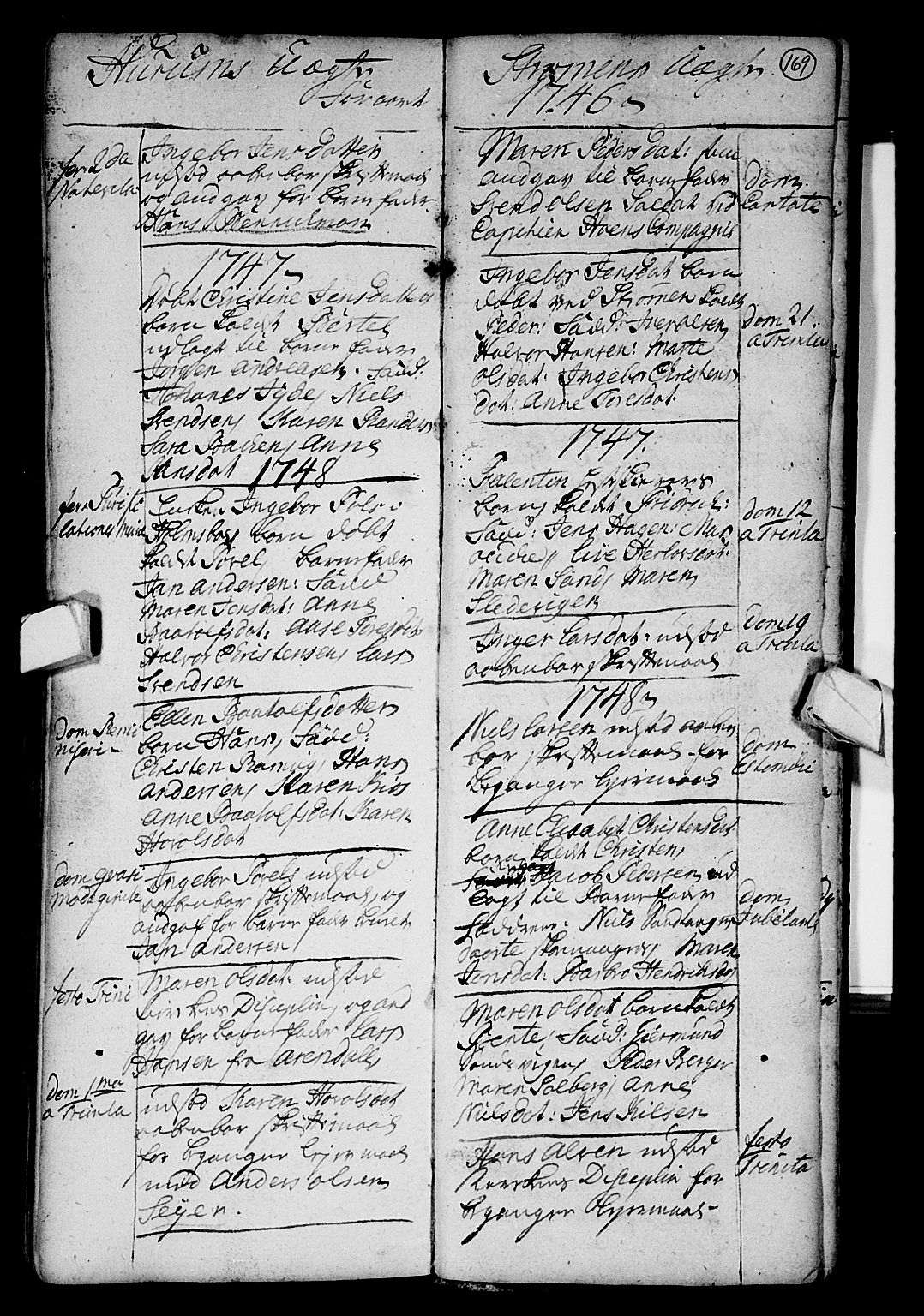 Hurum kirkebøker, SAKO/A-229/F/Fa/L0002: Parish register (official) no. 2, 1733-1757, p. 169